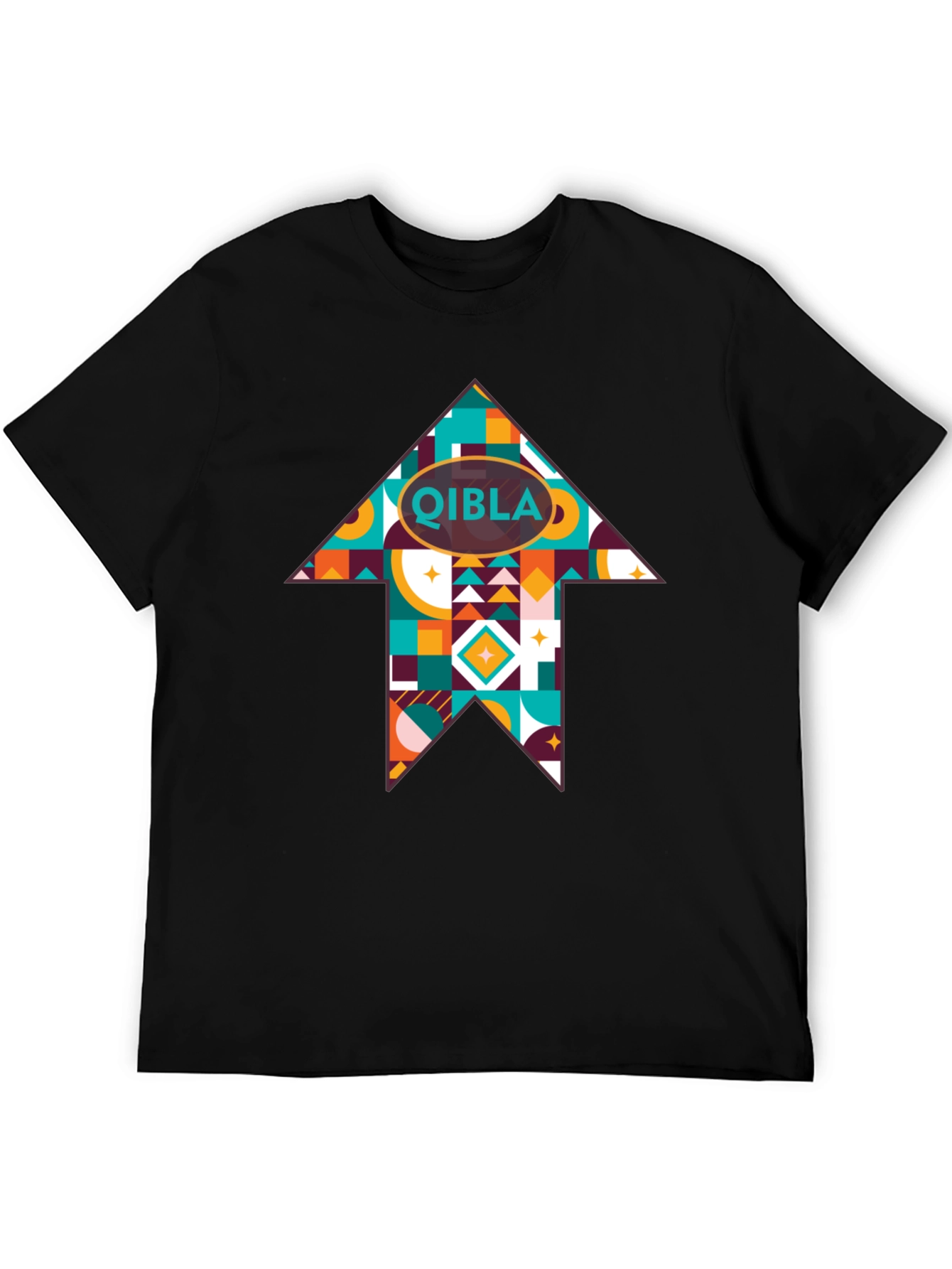 Qibla Direction Arrow Tee - Stylish Islamic Gift