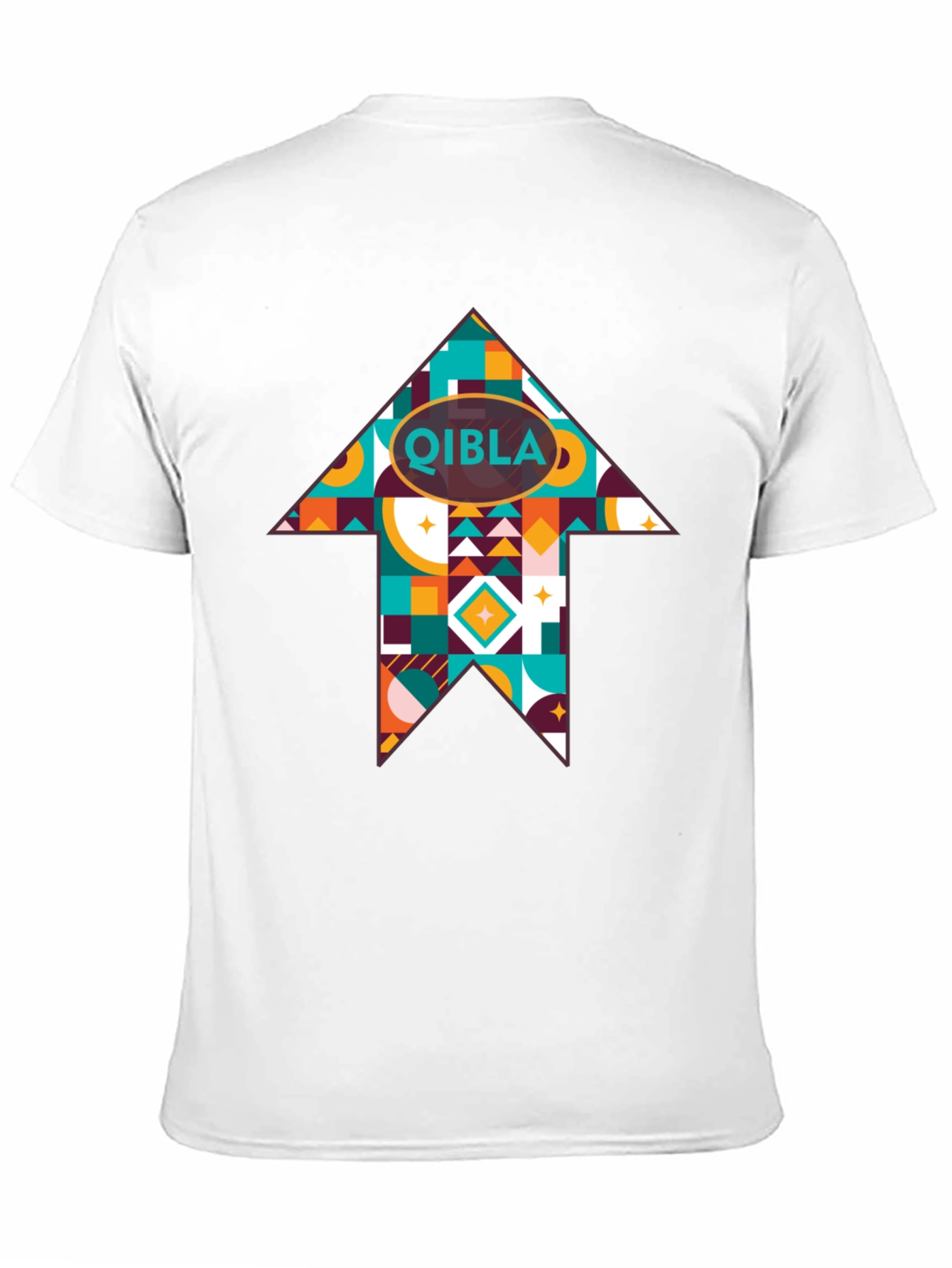 Qibla Direction Arrow Tee - Stylish Islamic Gift