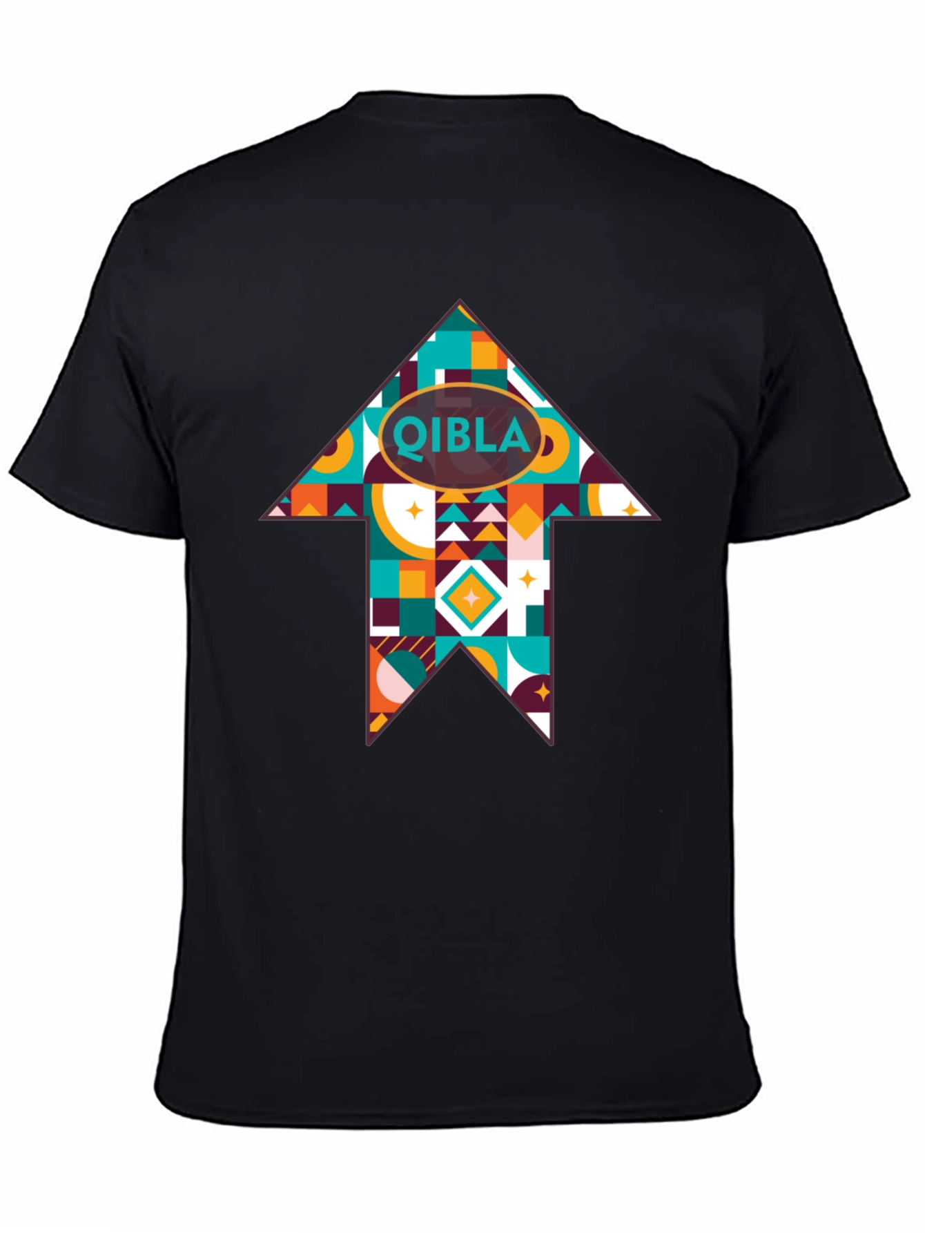 Qibla Direction Arrow Tee - Stylish Islamic Gift