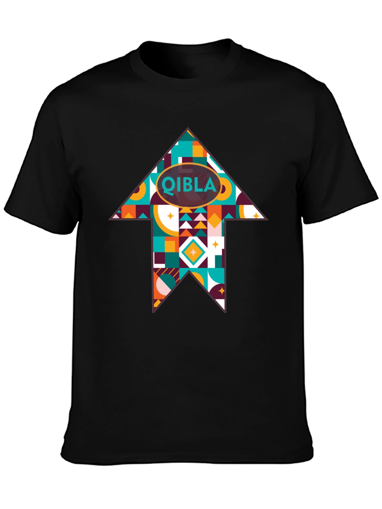 Qibla Direction Arrow Tee - Stylish Islamic Gift
