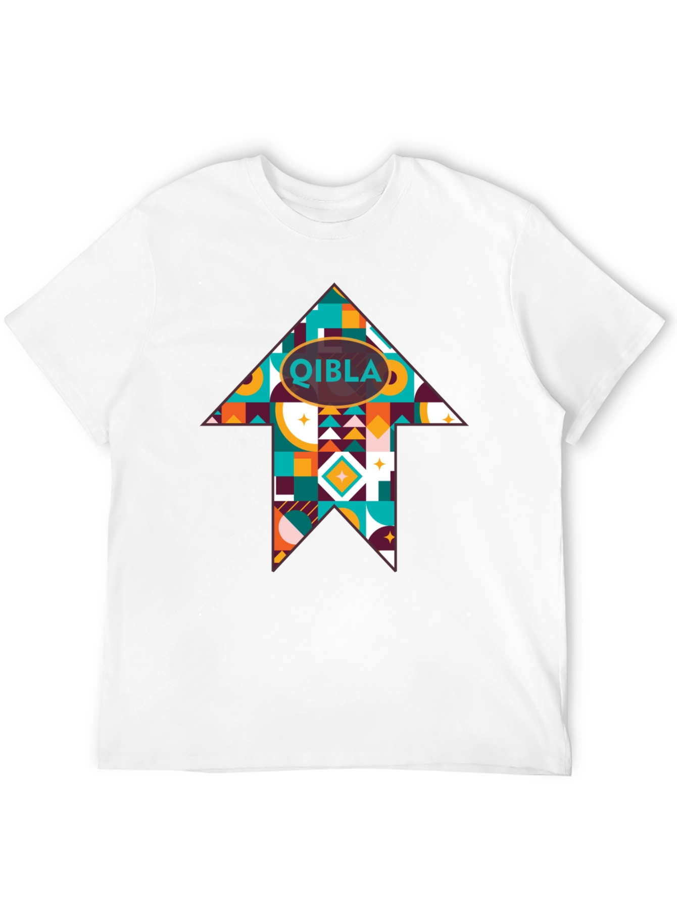 Qibla Direction Arrow Tee - Stylish Islamic Gift