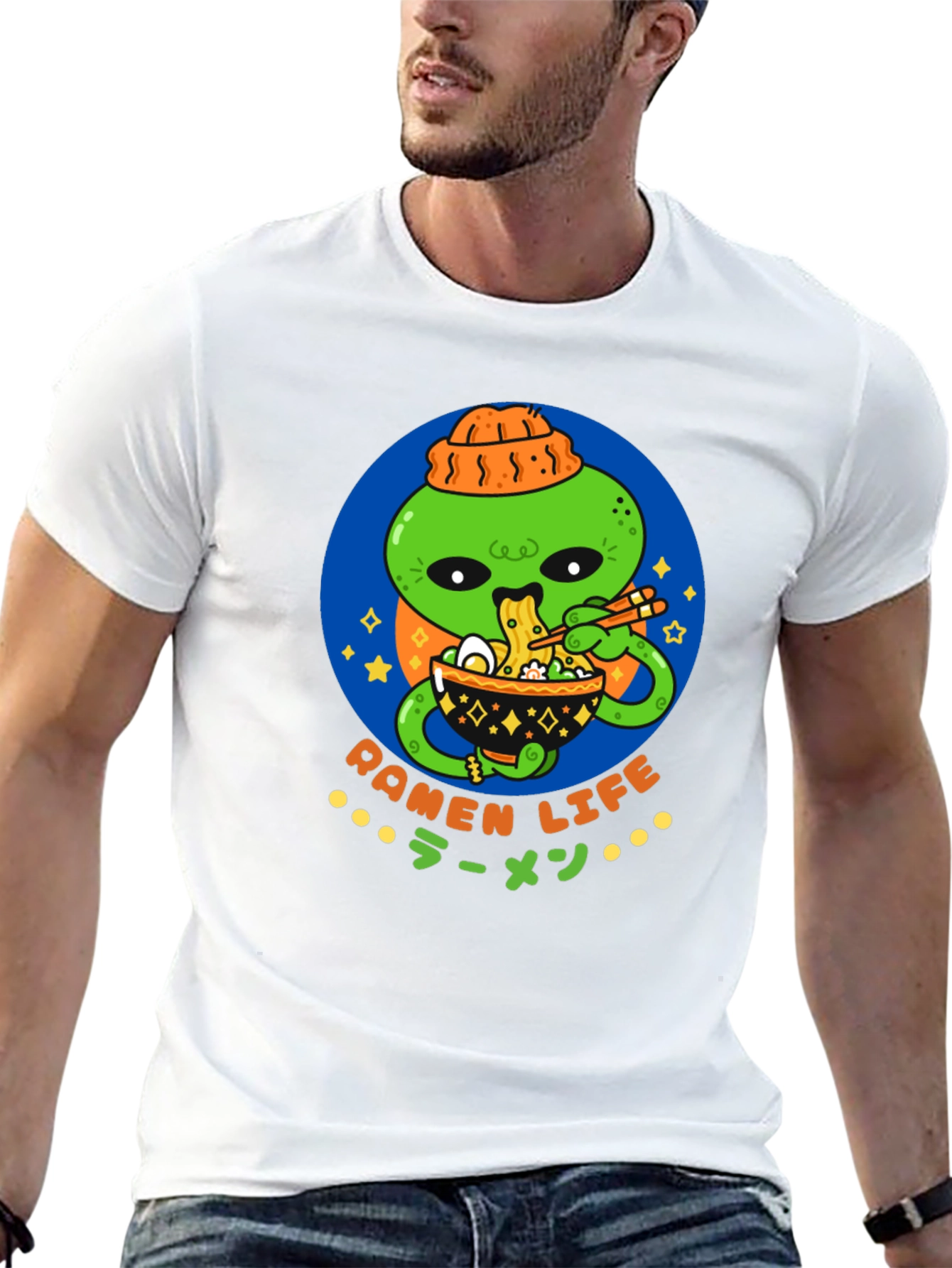 Ramen Life Alien T-Shirt - Cool Graphic Tee
