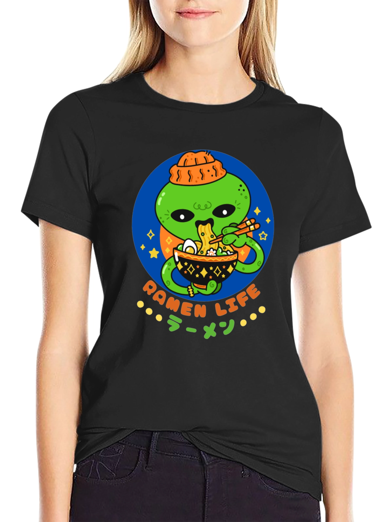 Ramen Life Alien T-Shirt - Cool Graphic Tee