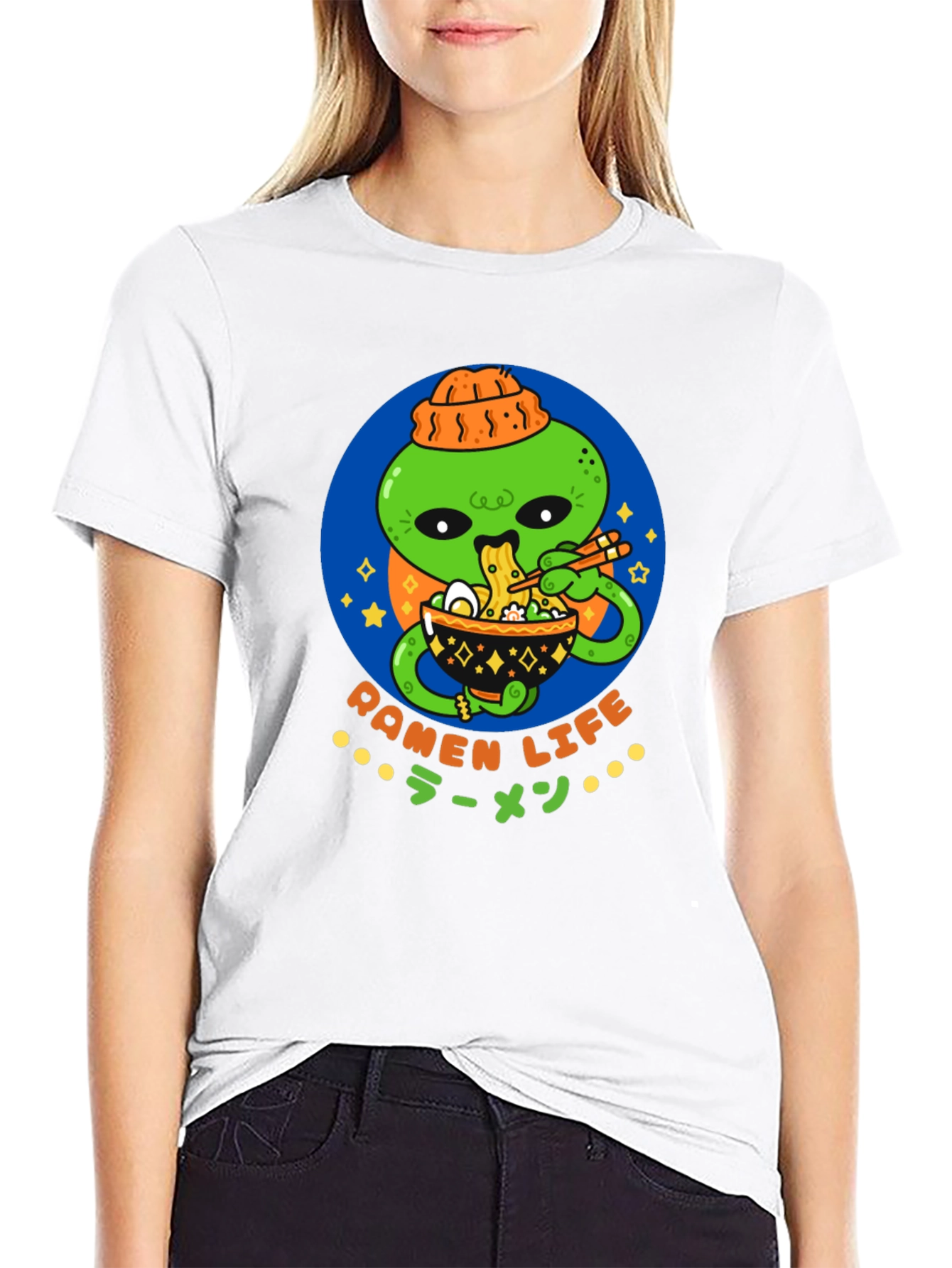 Ramen Life Alien T-Shirt - Cool Graphic Tee