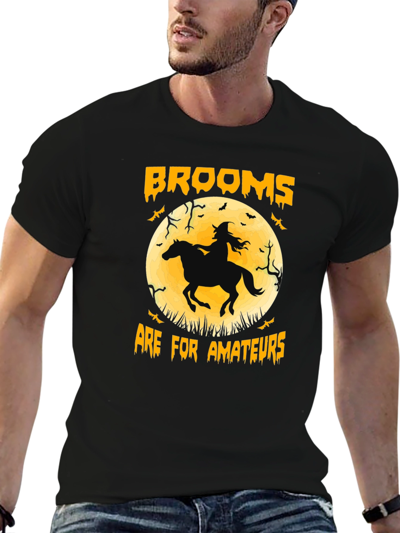 Brooms Are For Amateurs Halloween T-Shirt