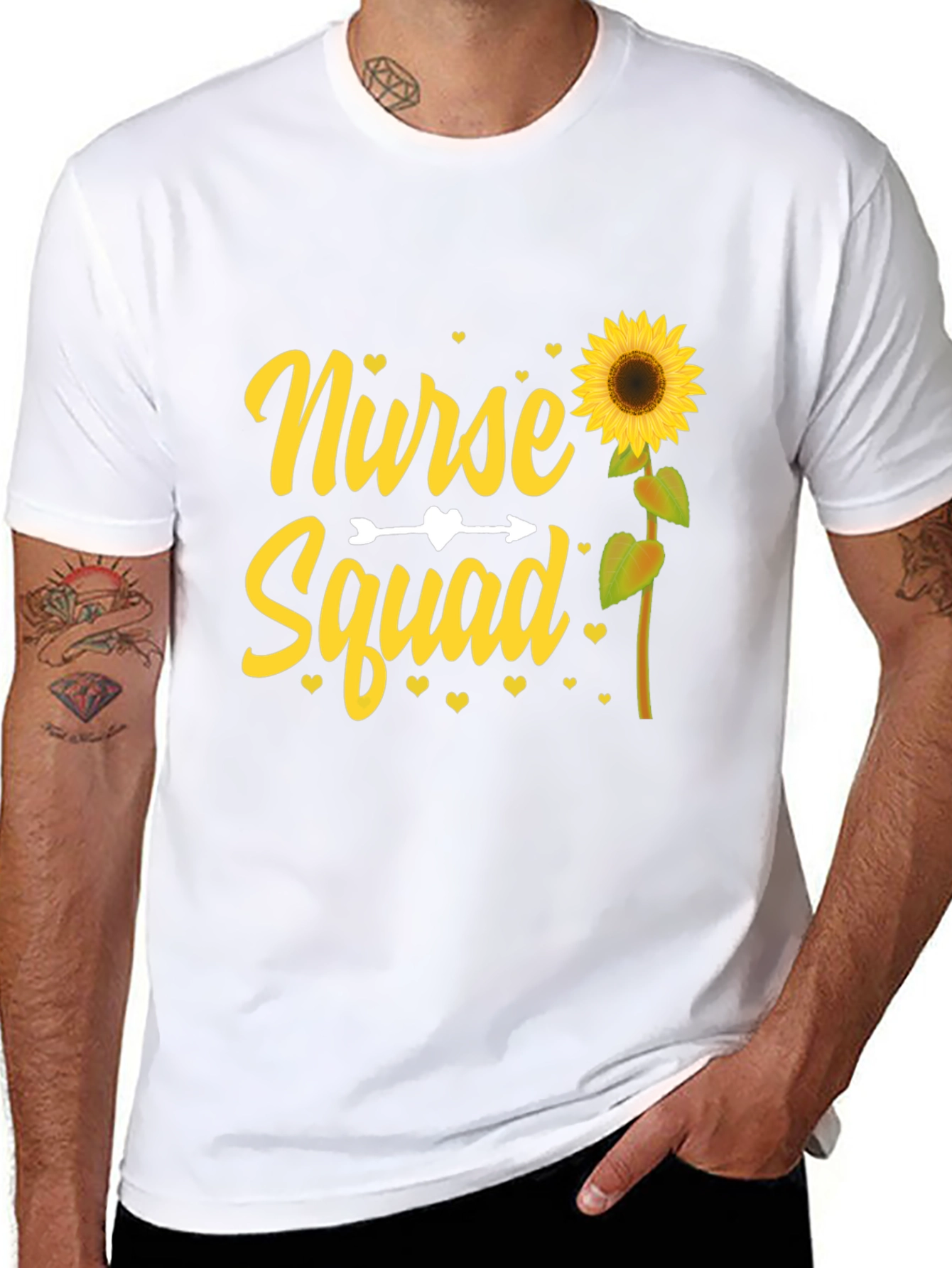 Nurse Squad Sunflower Tee