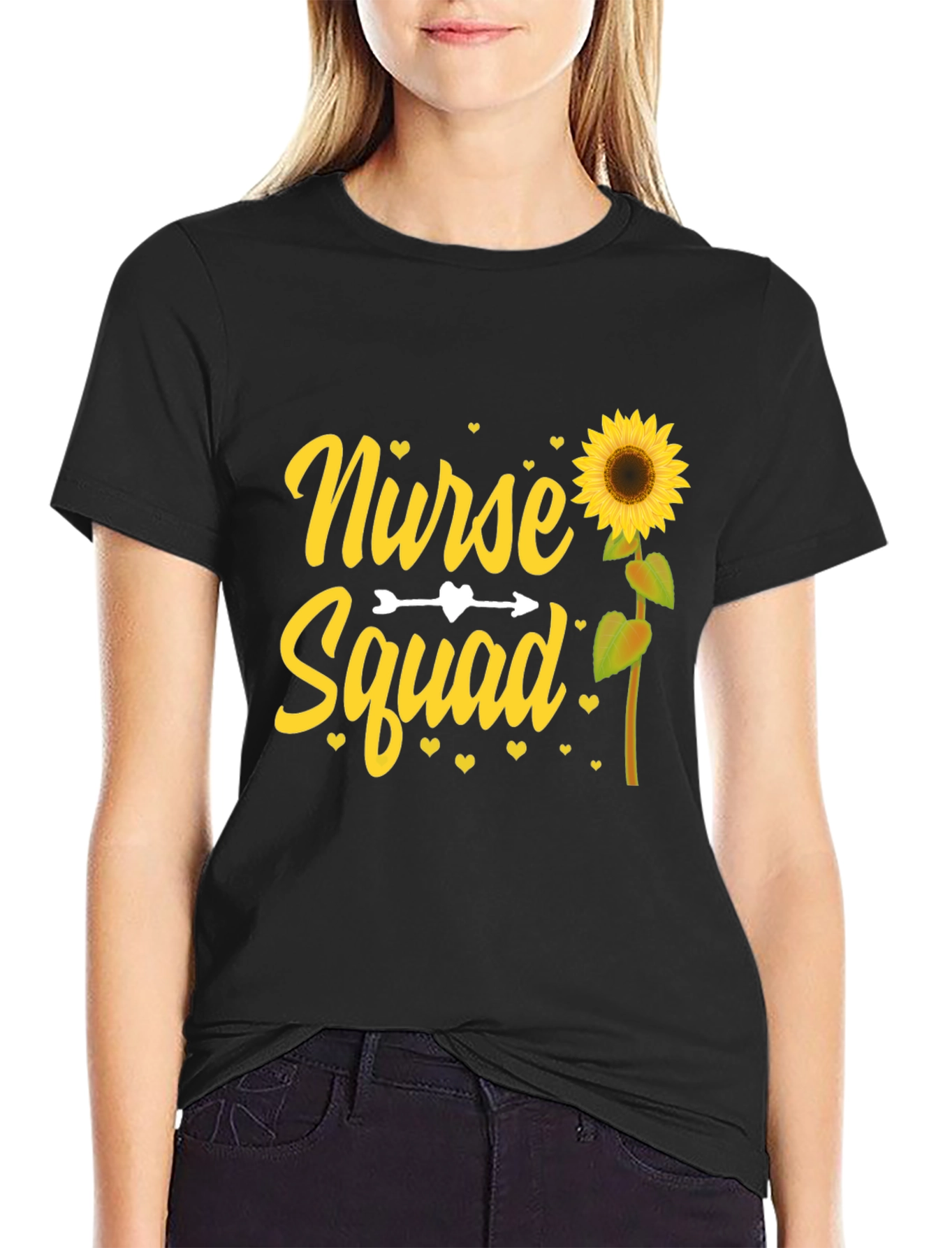 Nurse Squad Sunflower Tee