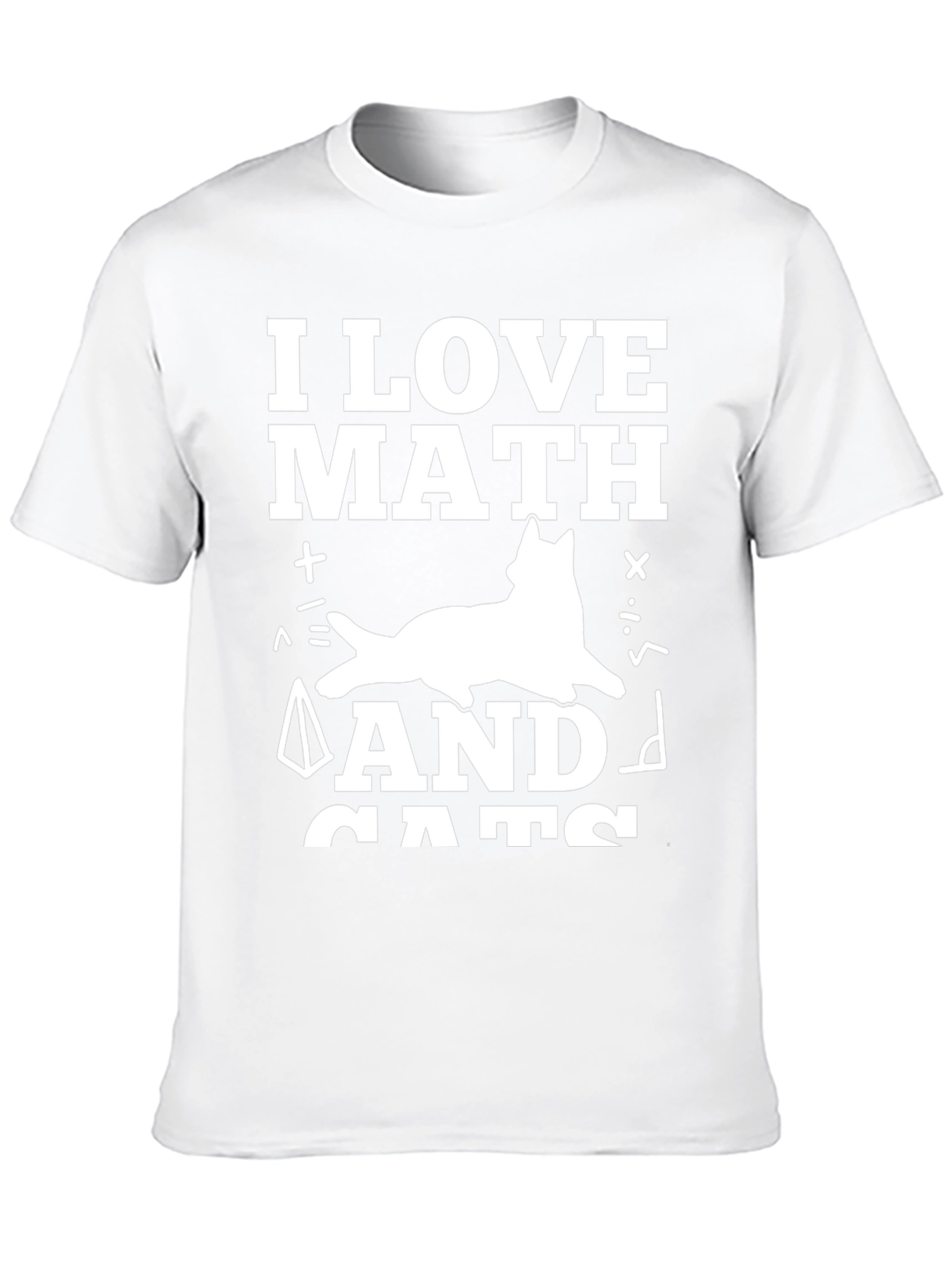 I Love Math and Cats Graphic T-Shirt