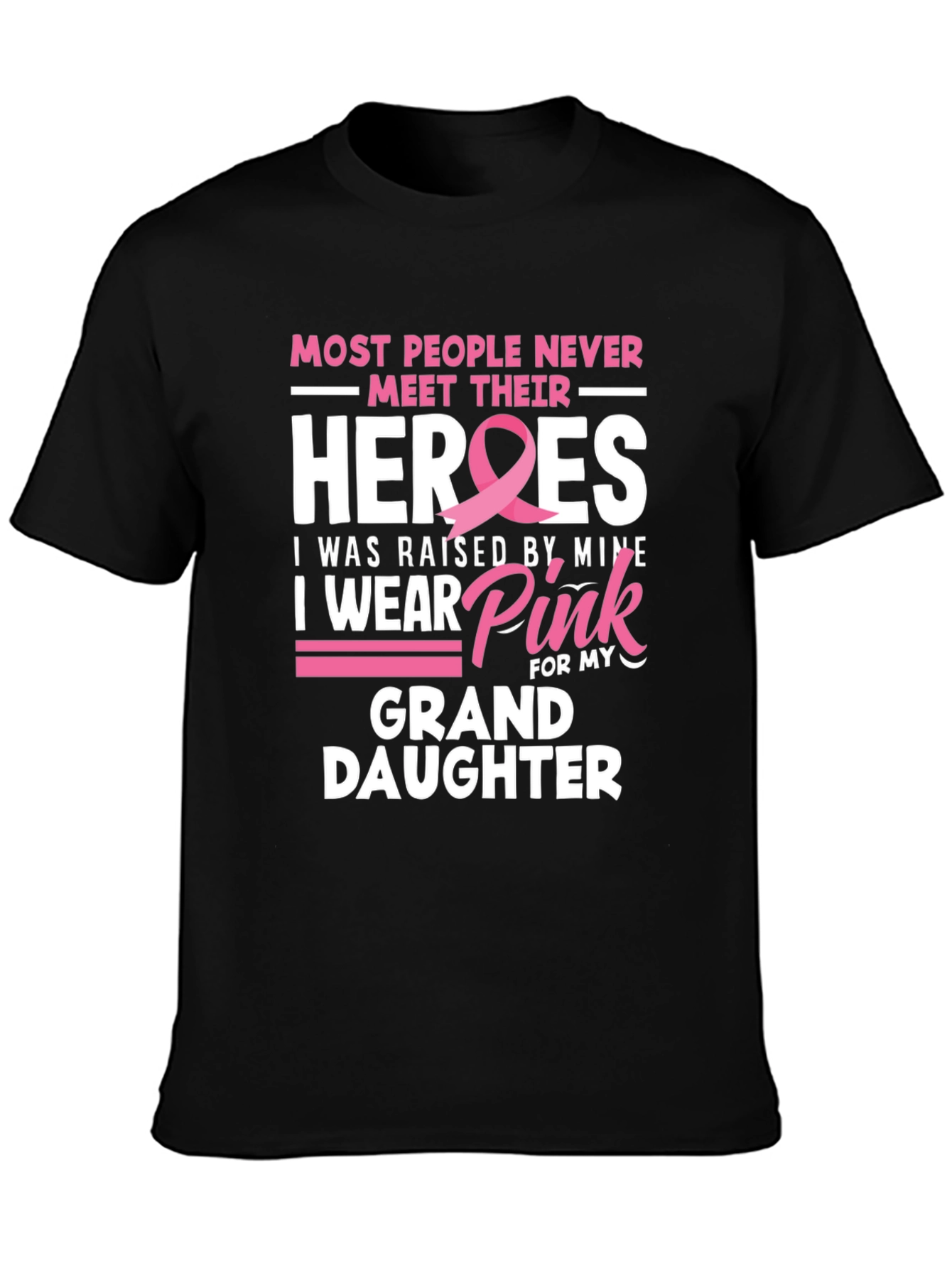 Heroes Granddaughter Pink Ribbon T-Shirt