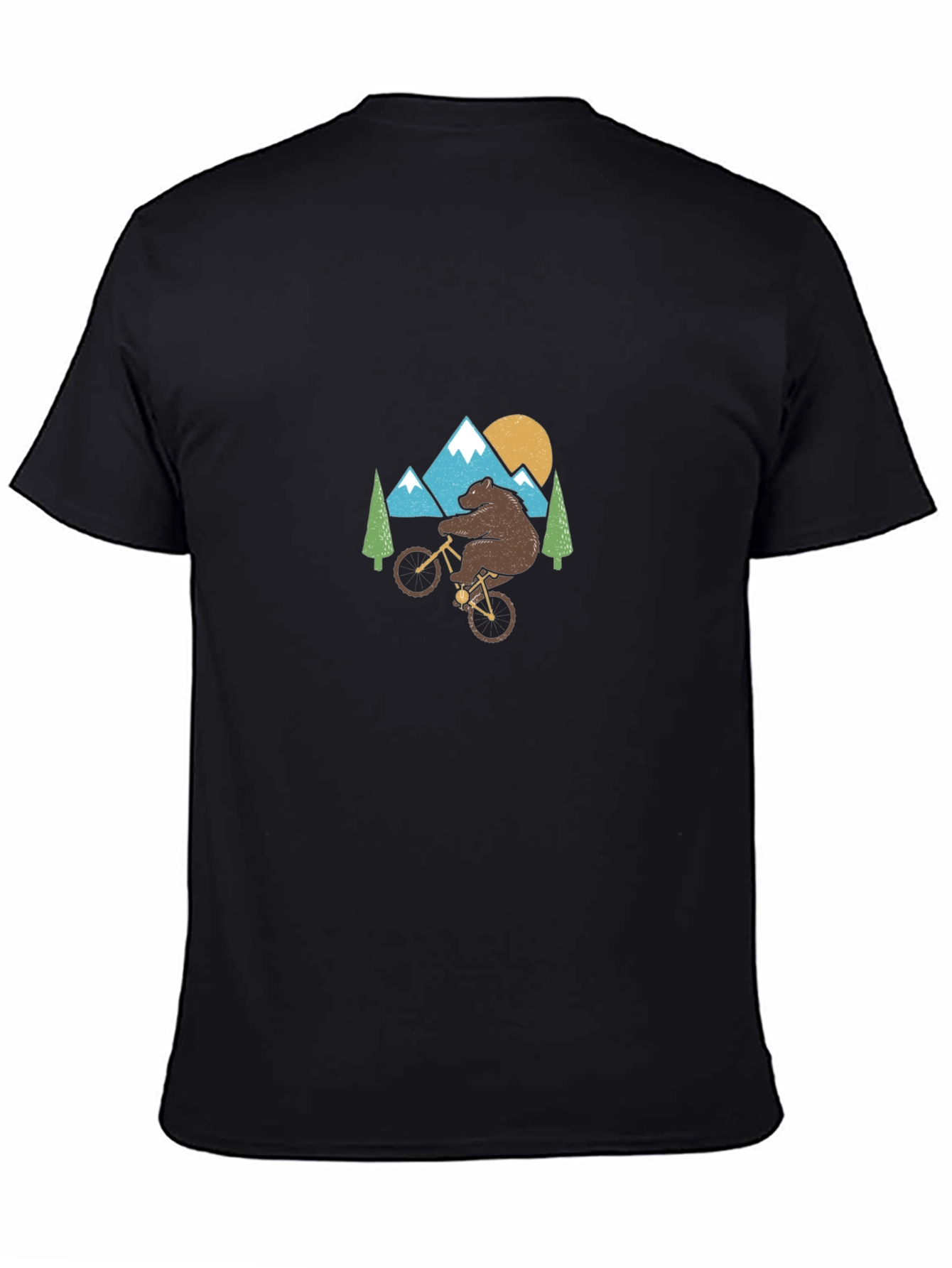 Bear on Bike Graphic Tee - Nature Inspired Shirt