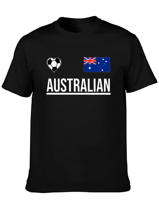 Australian Soccer Heart Flag T-Shirt