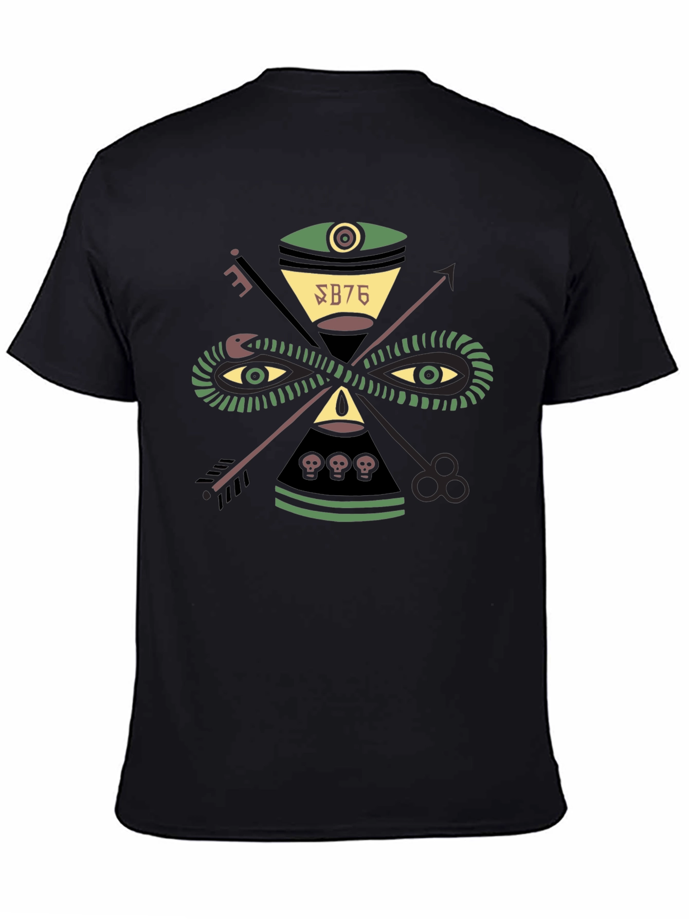 Mystic Symbol Graphic T-Shirt - Black