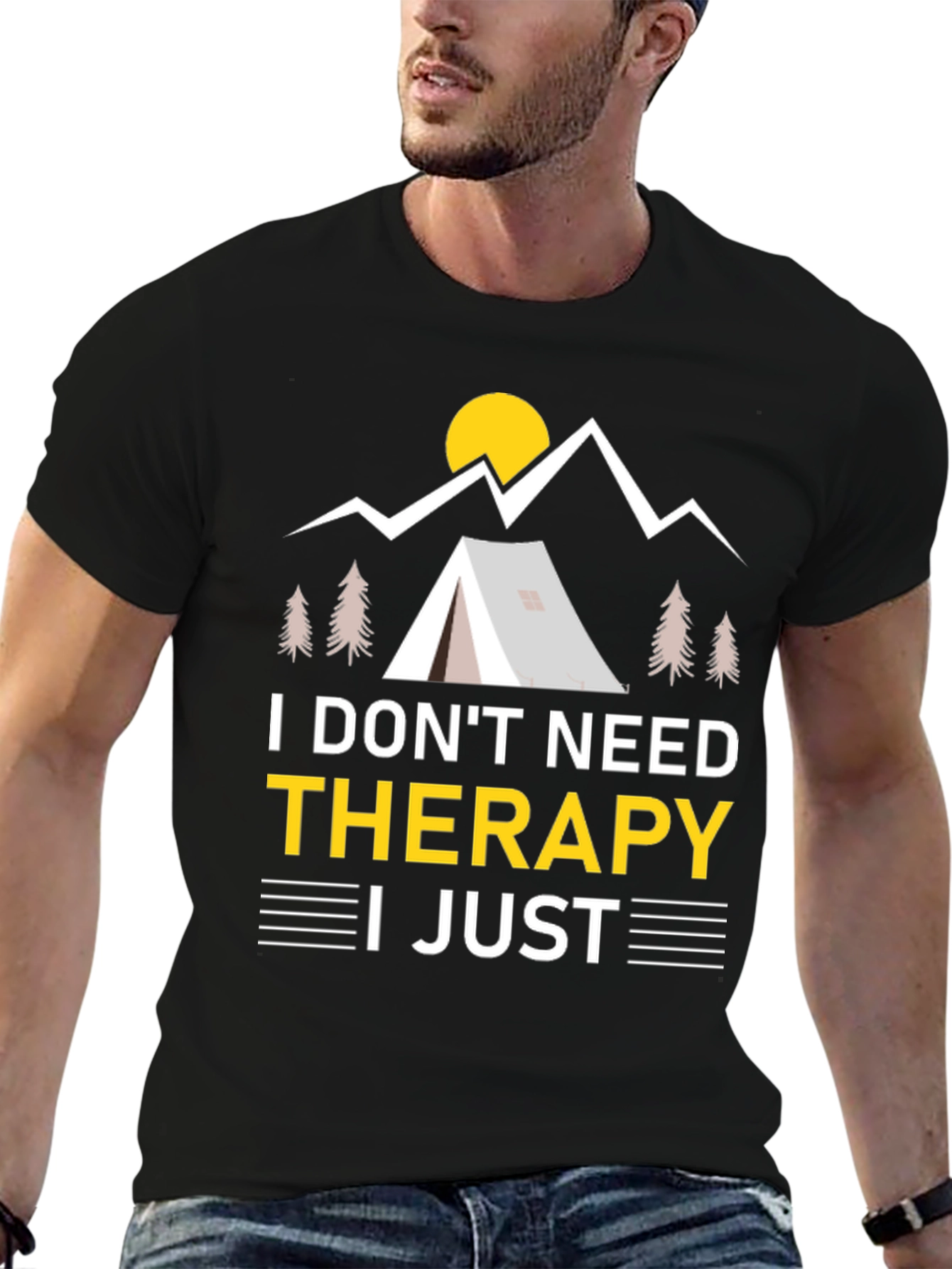 I Dont Need Therapy Camping Graphic Tee