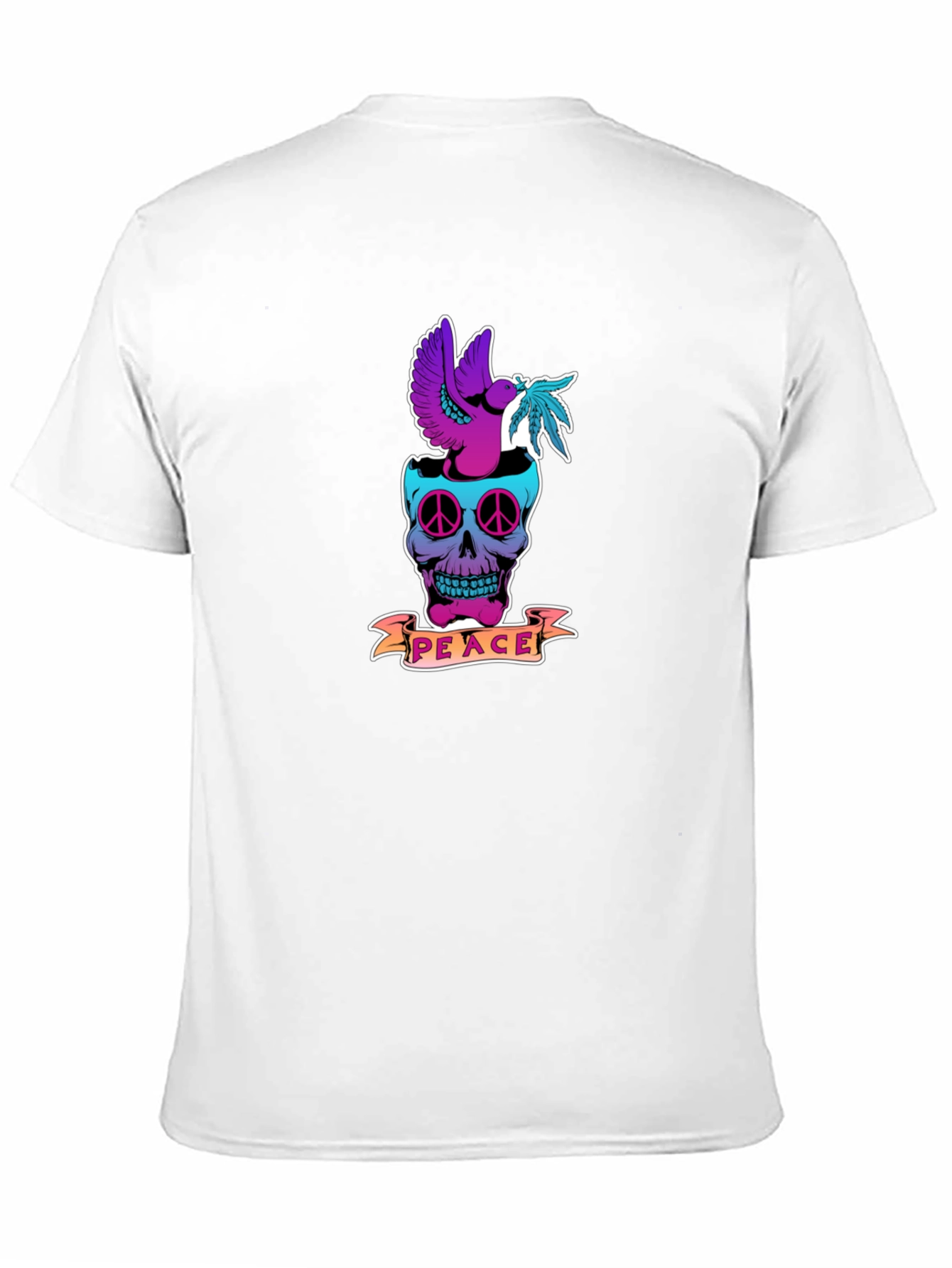 Peace Dove Skull Graphic T-Shirt