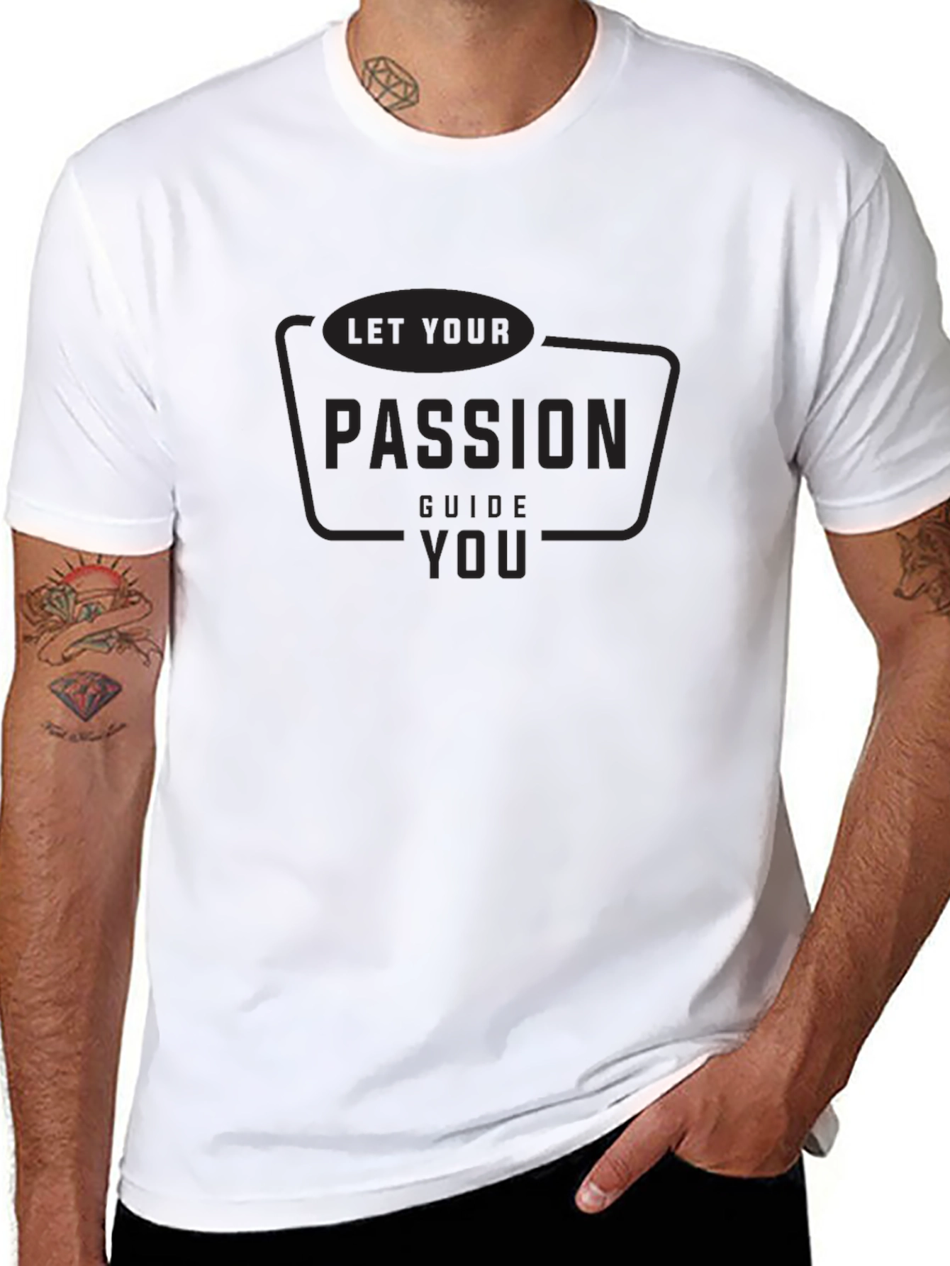Passion Guide Graphic Tee - Black Cotton Blend