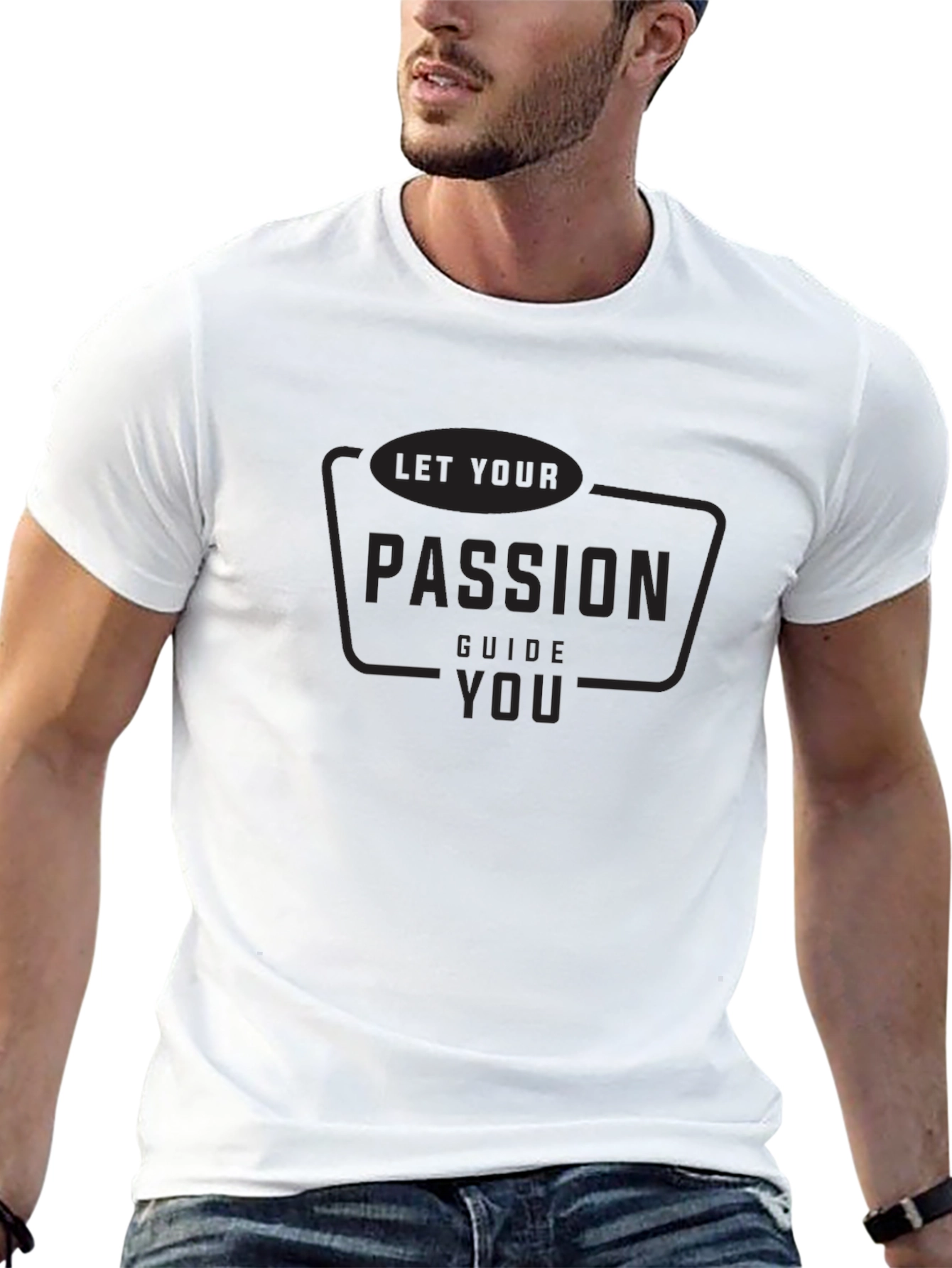 Passion Guide Graphic Tee - Black Cotton Blend