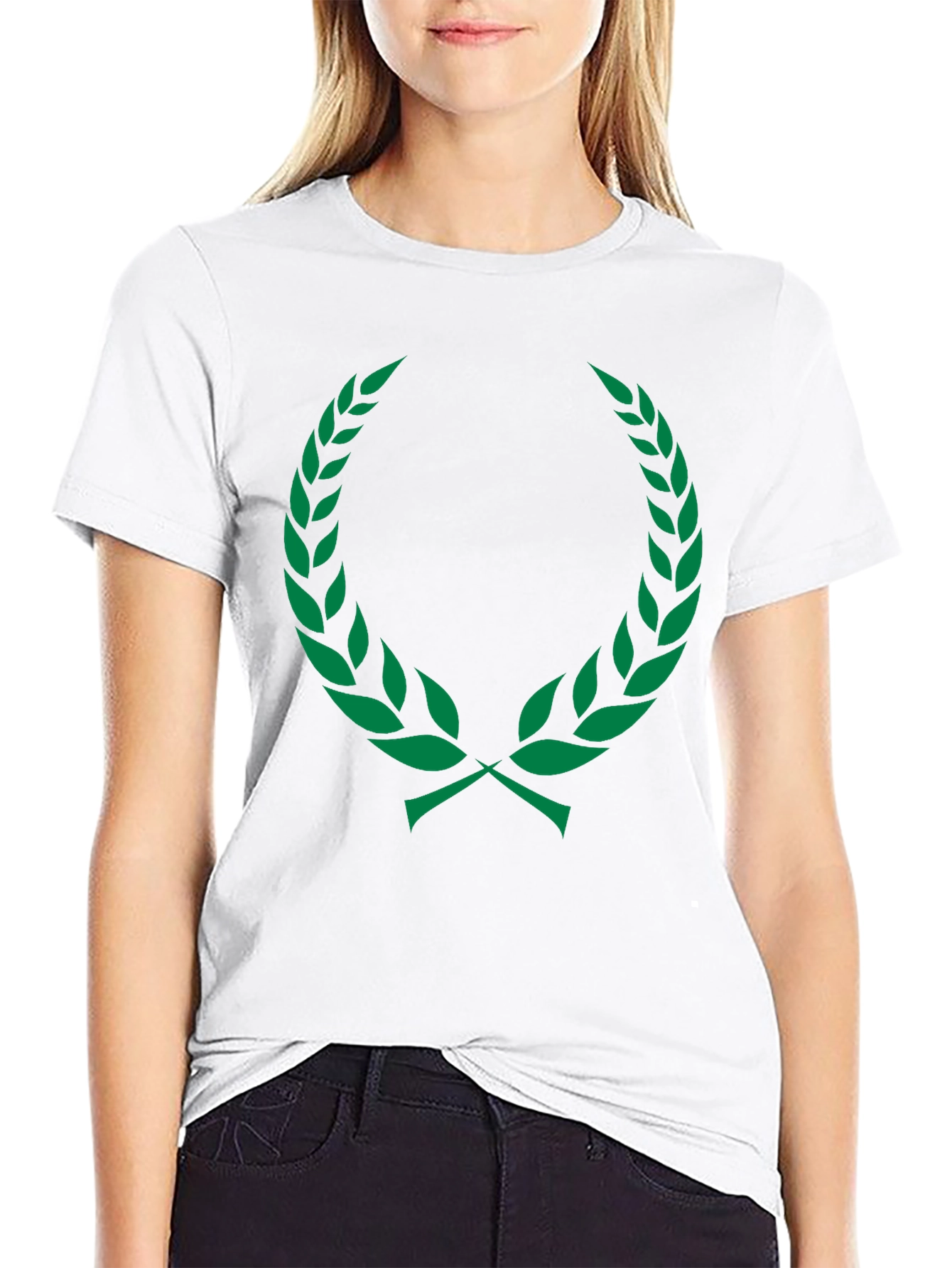 Leaf Wreath Graphic Black Tee