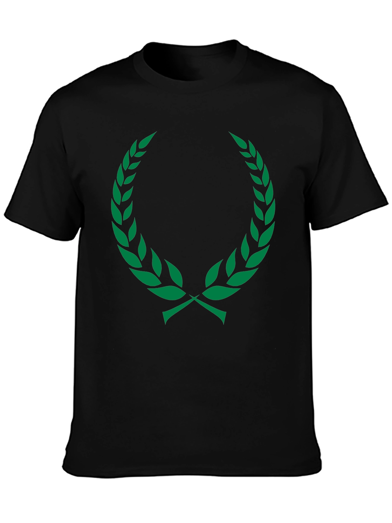 Leaf Wreath Graphic Black Tee