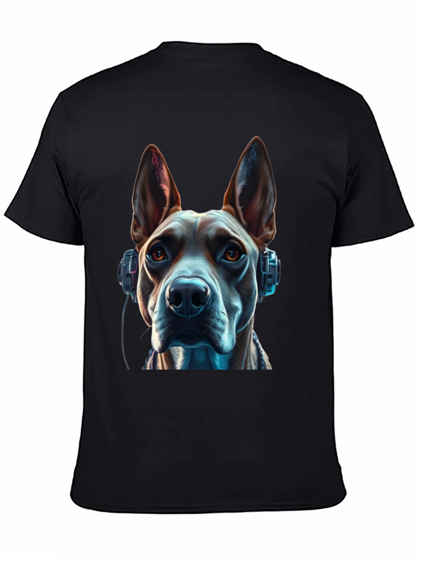 Dog with Headphones Graphic Tee - Stylish & Unique