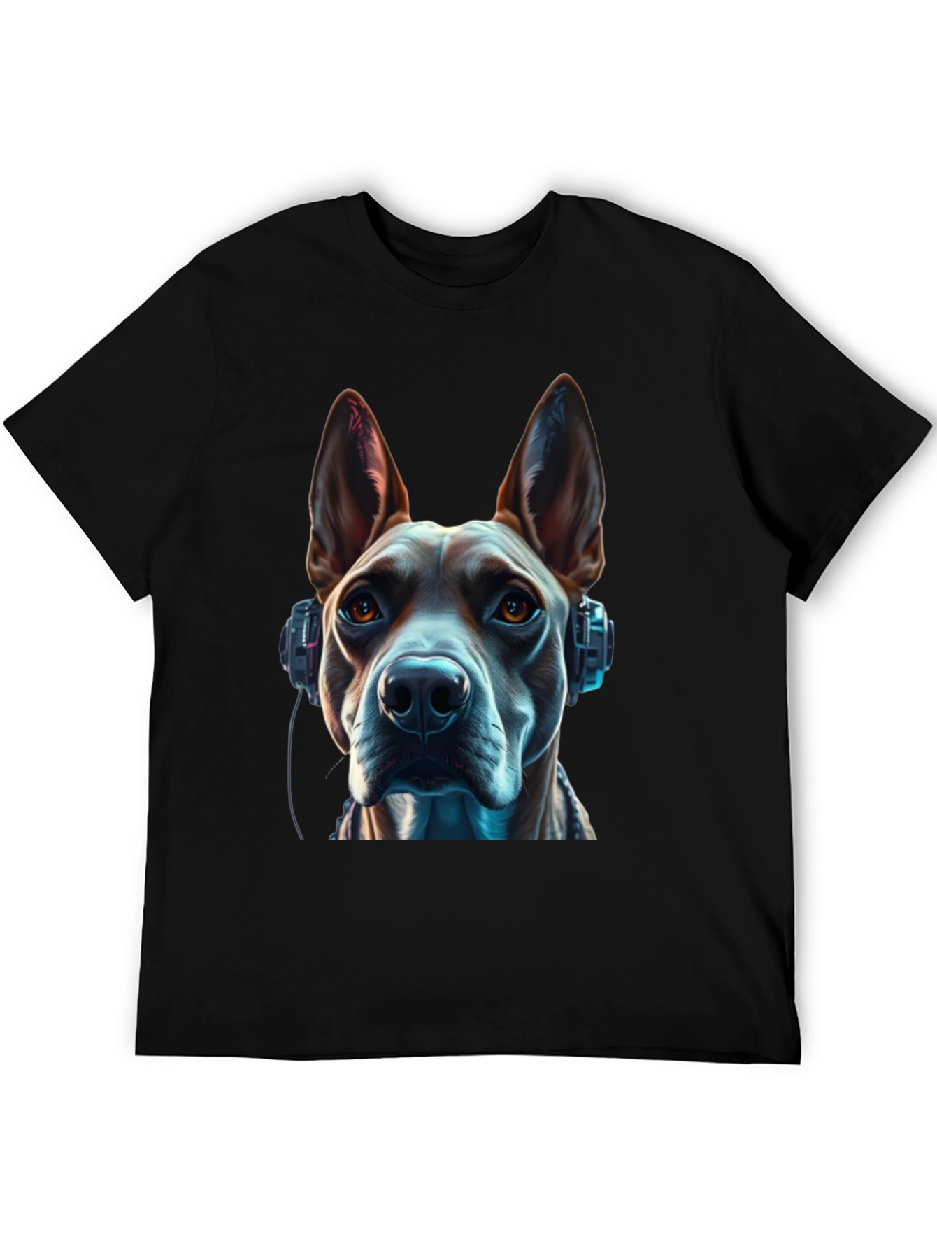 Dog with Headphones Graphic Tee - Stylish & Unique