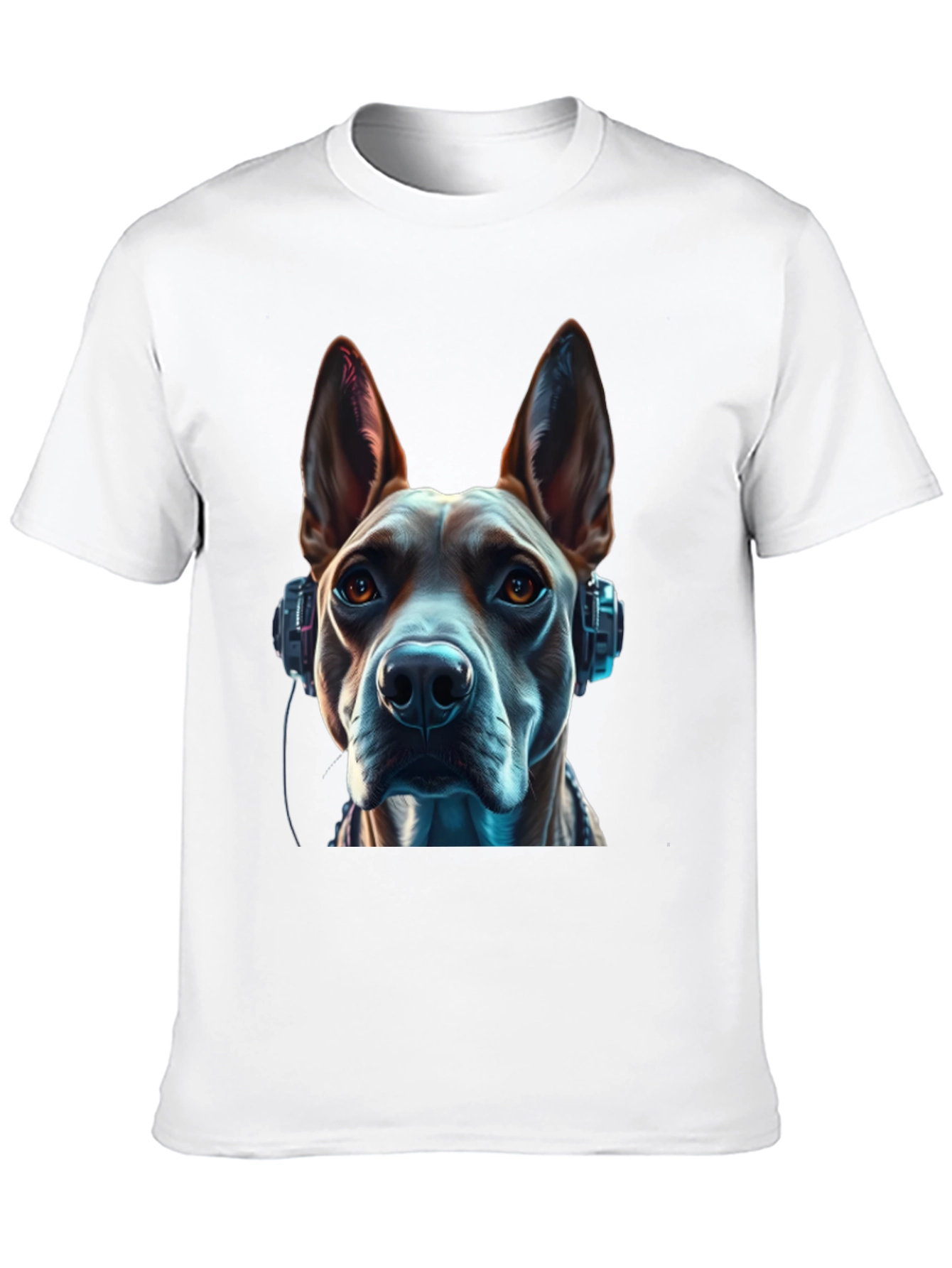 Dog with Headphones Graphic Tee - Stylish & Unique