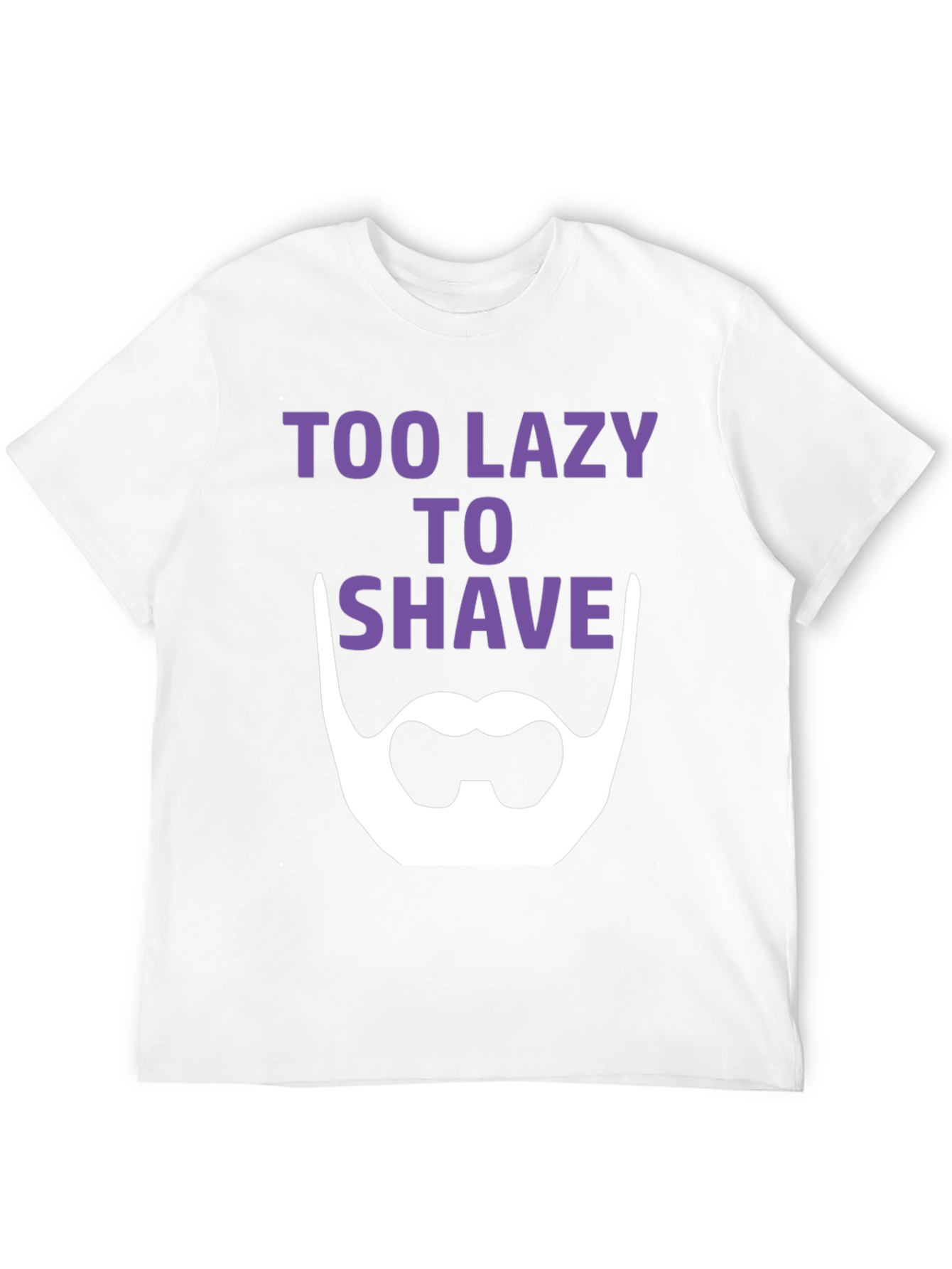 Too Lazy to Shave Graphic Tee - Black