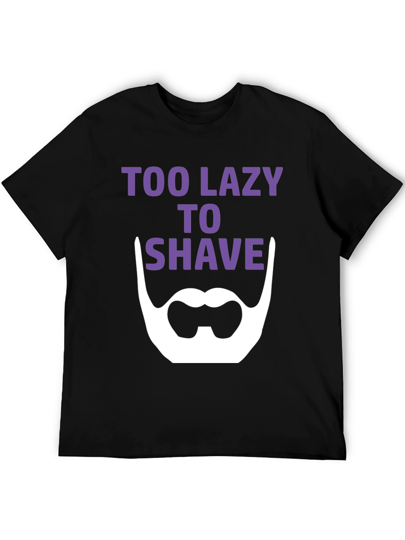 Too Lazy to Shave Graphic Tee - Black