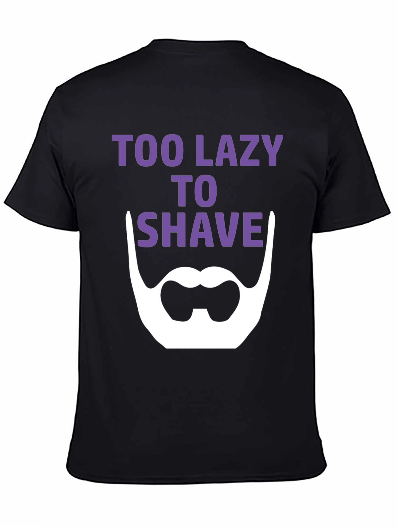 Too Lazy to Shave Graphic Tee - Black