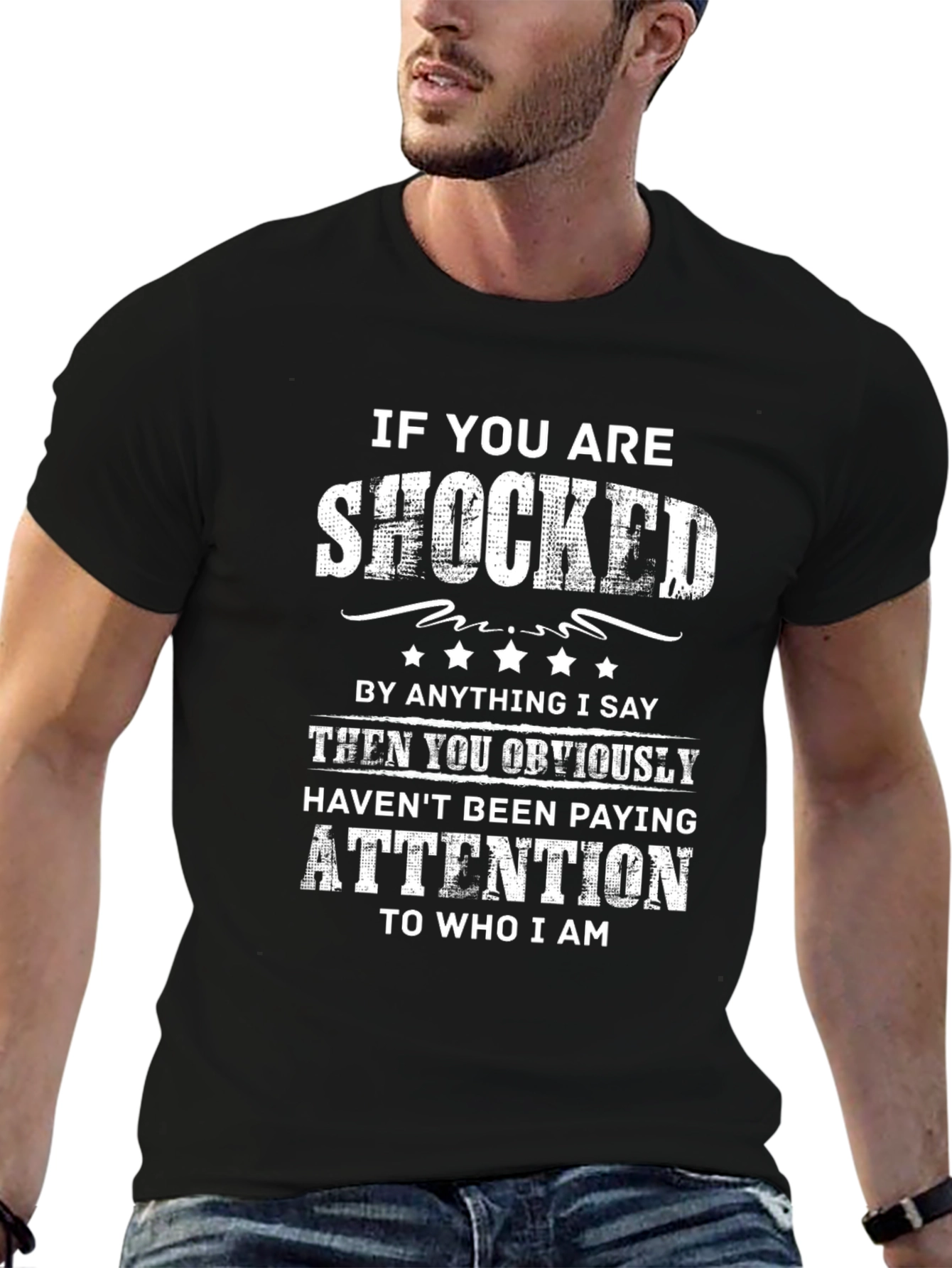 Shocked Statement Black Tee