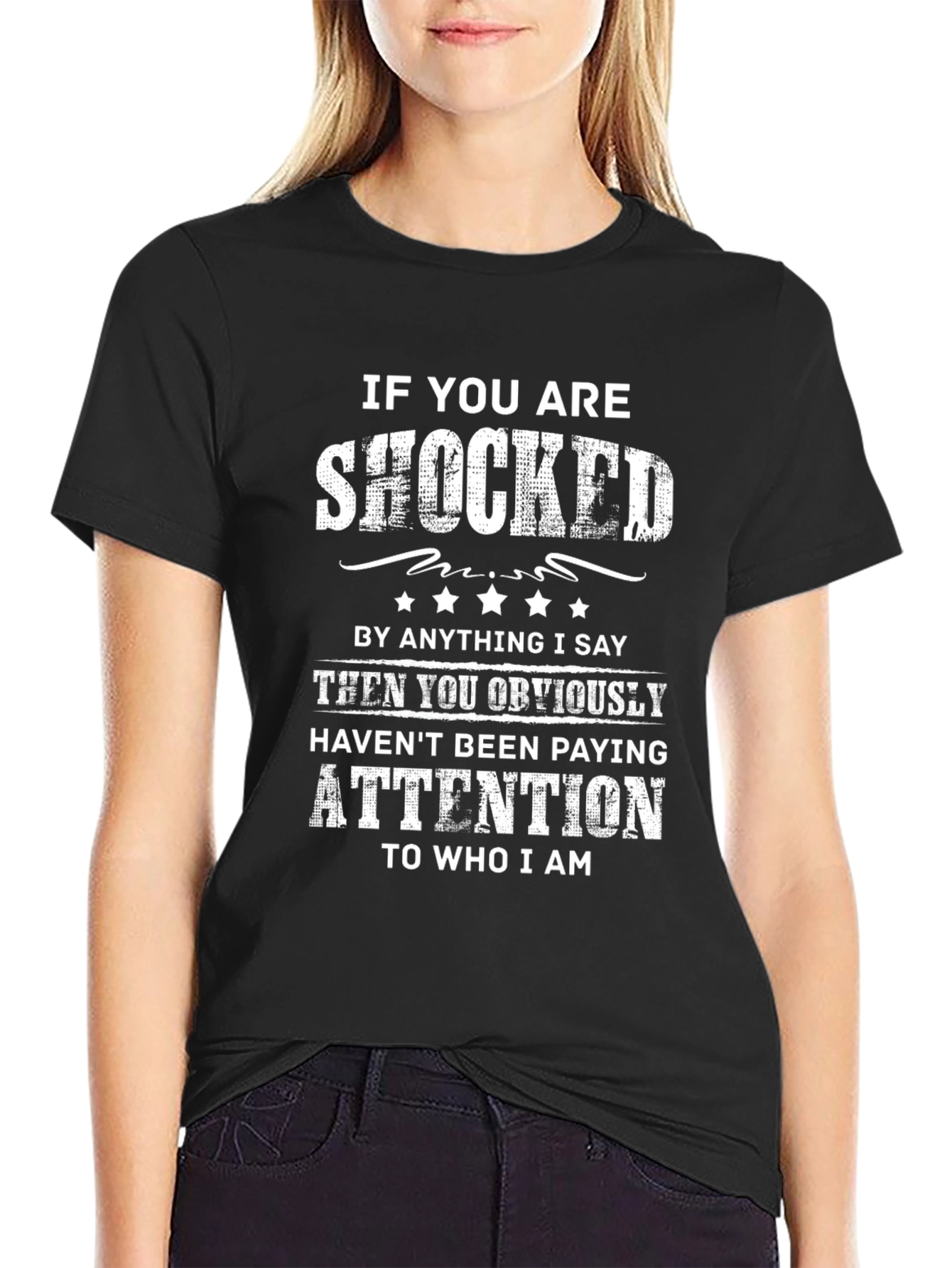 Shocked Statement Black Tee