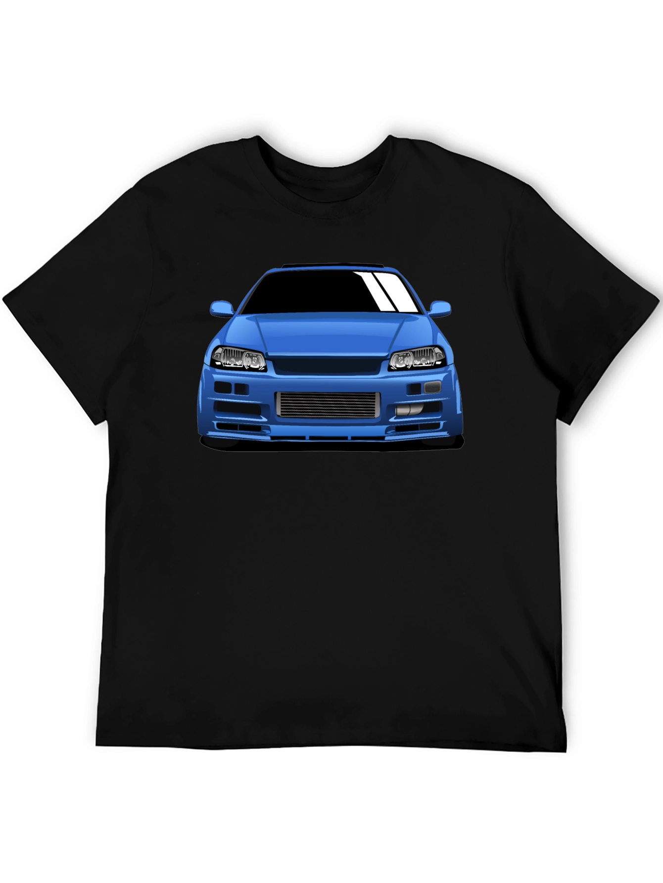 Blue Car Graphic T-Shirt - Automotive Enthusiast Apparel