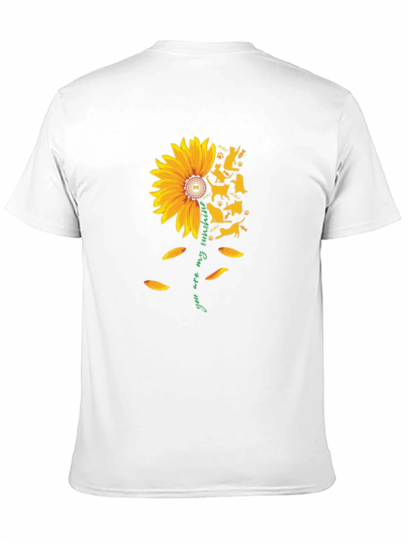 Sunflower Cat Lover Tee - You Are My Sunshine