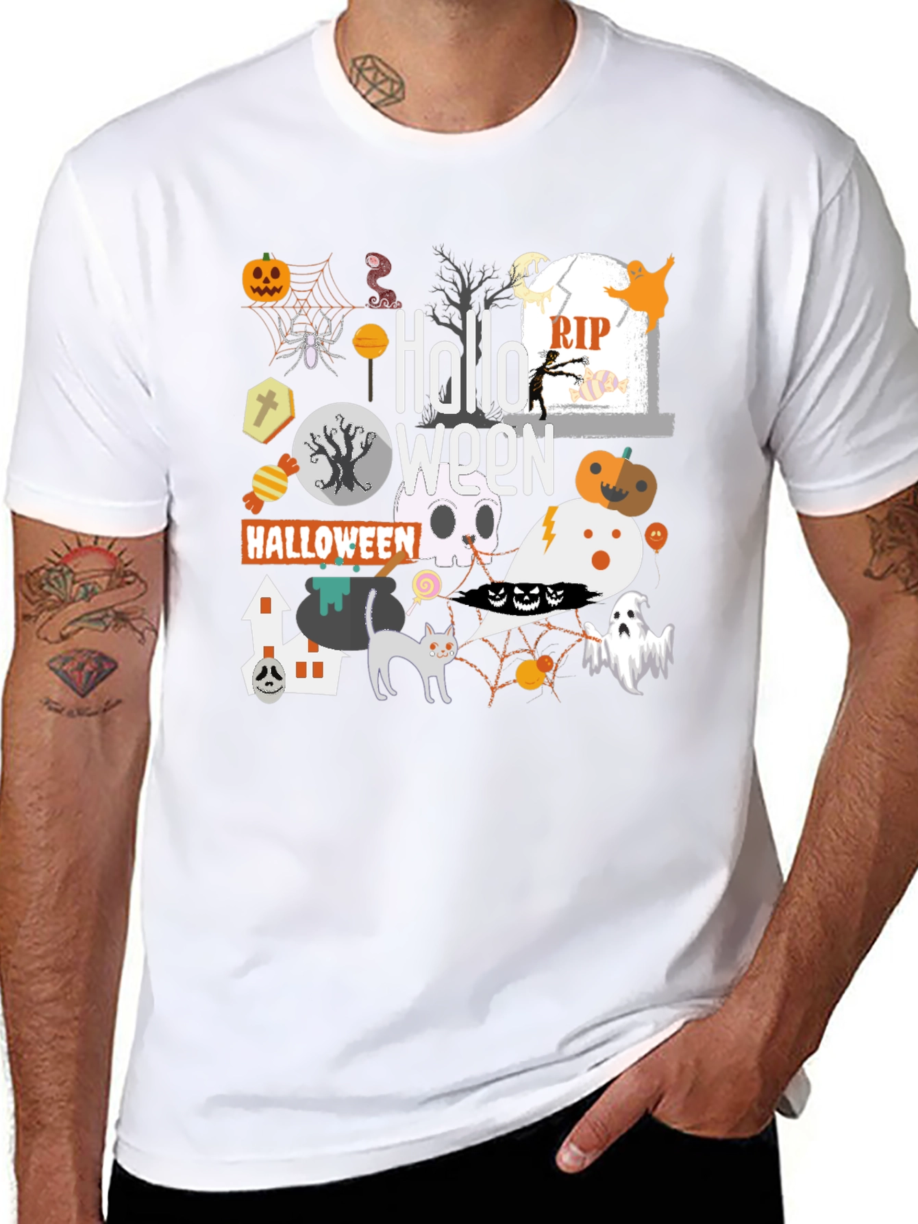 Halloween Graphic Print T-Shirt