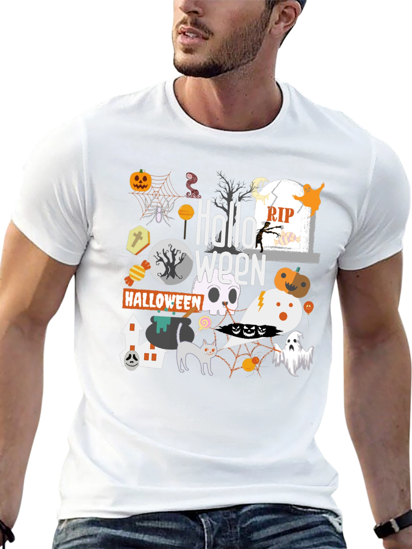 Halloween Graphic Print T-Shirt