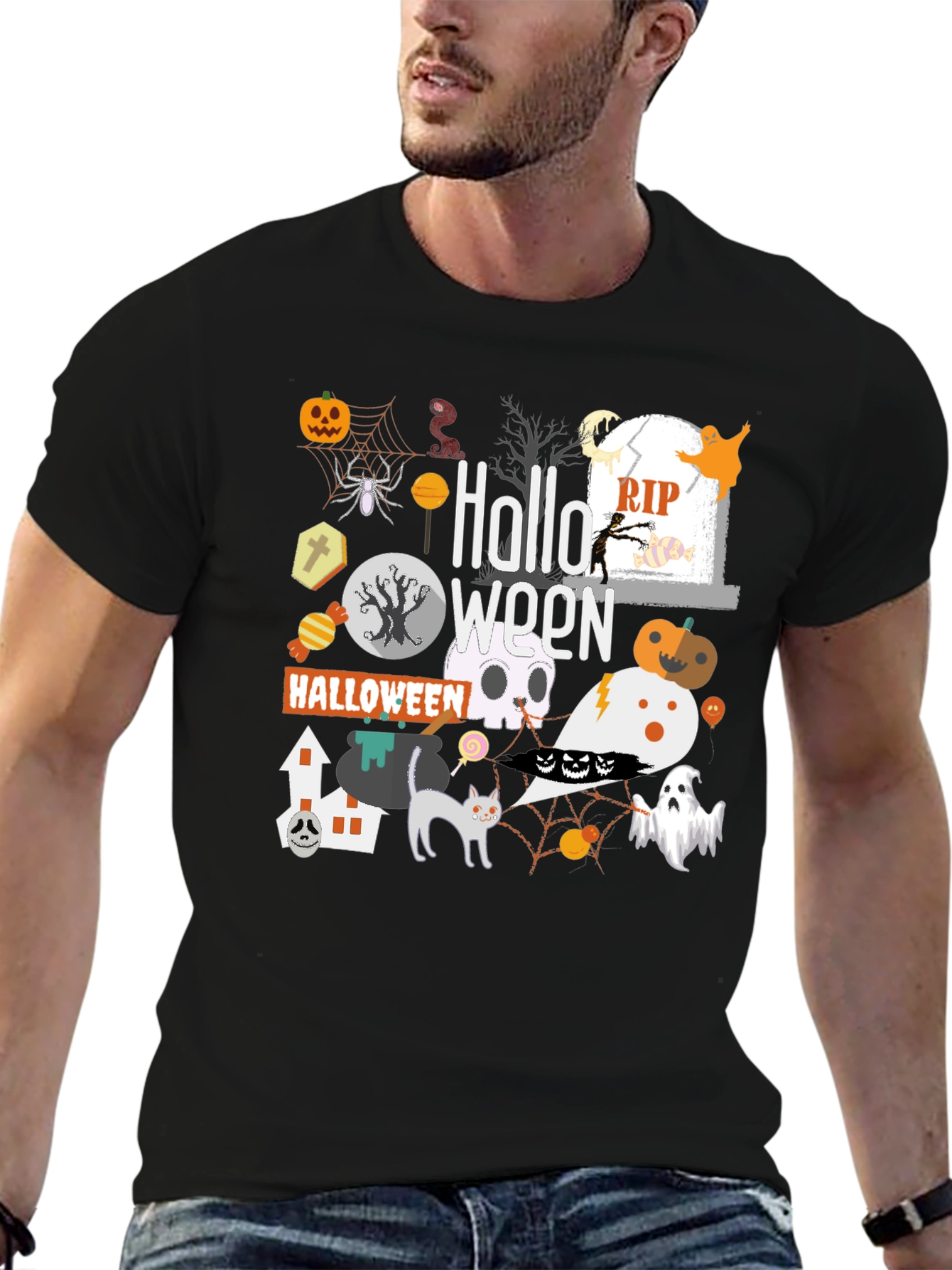 Halloween Graphic Print T-Shirt
