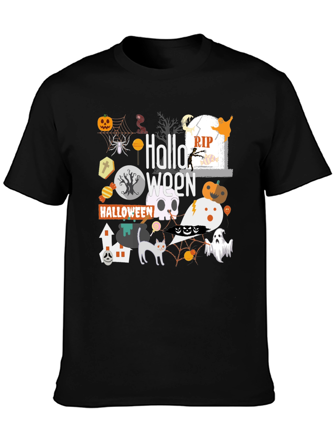 Halloween Graphic Print T-Shirt