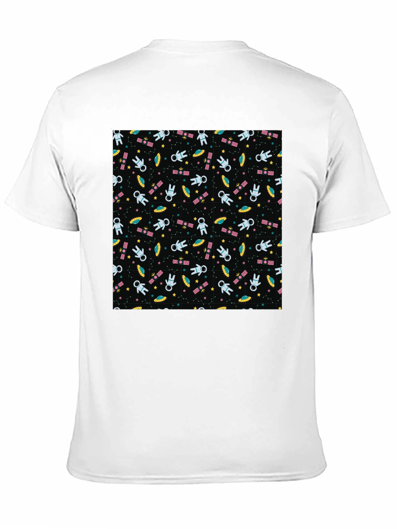 Space Pattern T-Shirt - Astronauts UFOs & Stars!