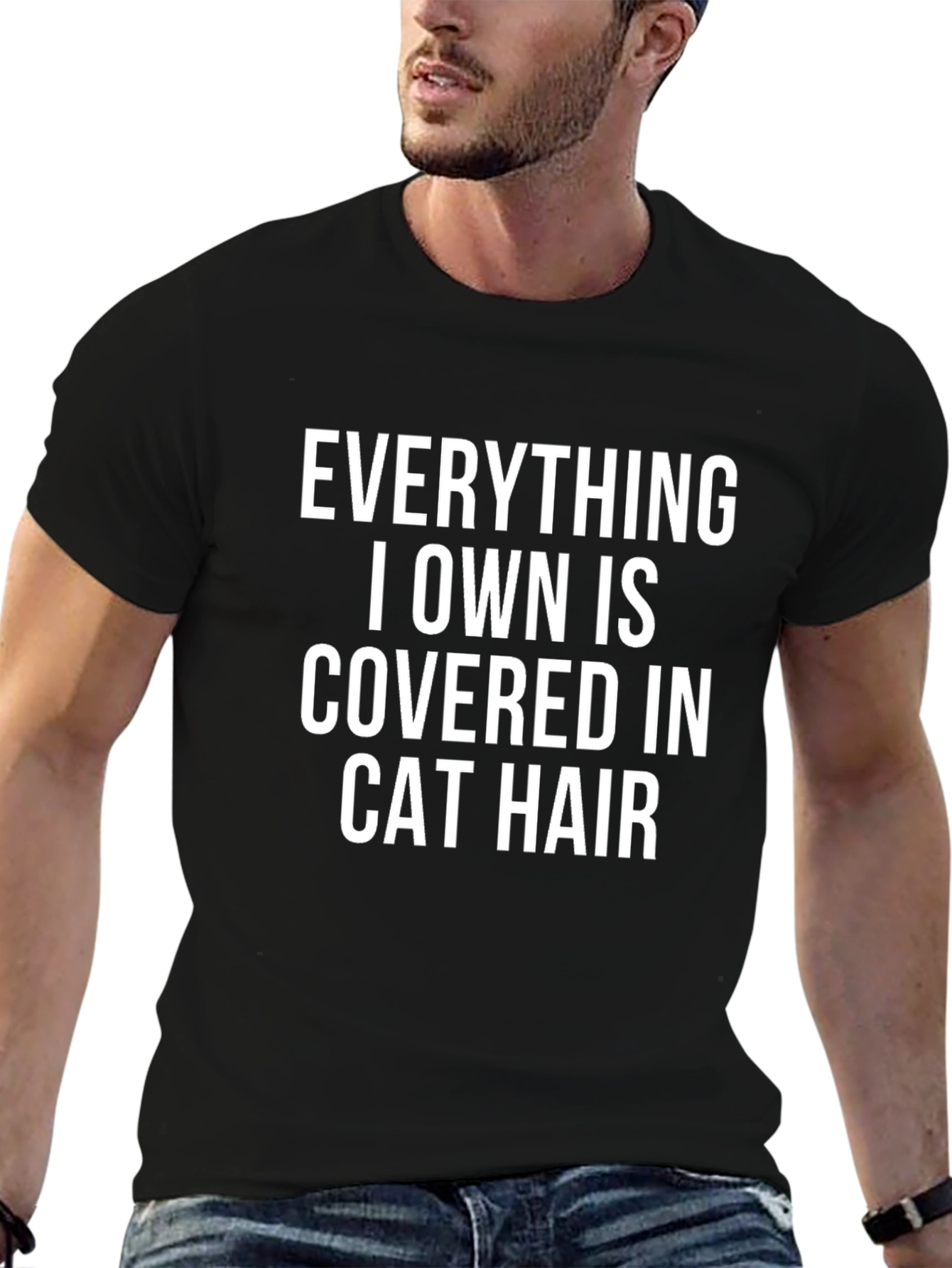Cat Hair T-Shirt: Funny Cat Lover Tee