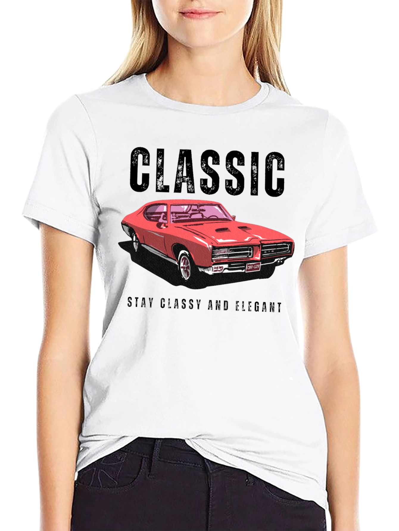 Classic Car Graphic T-Shirt - Stay Classy and Elegant