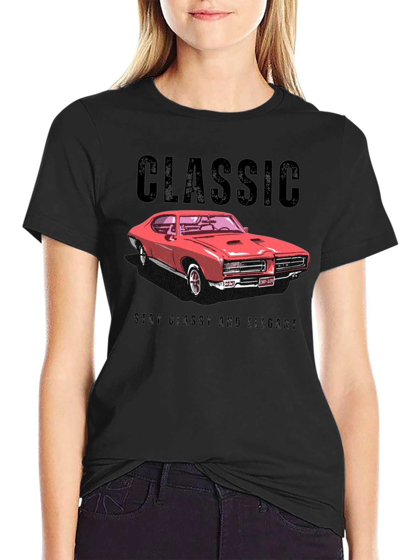 Classic Car Graphic T-Shirt - Stay Classy and Elegant