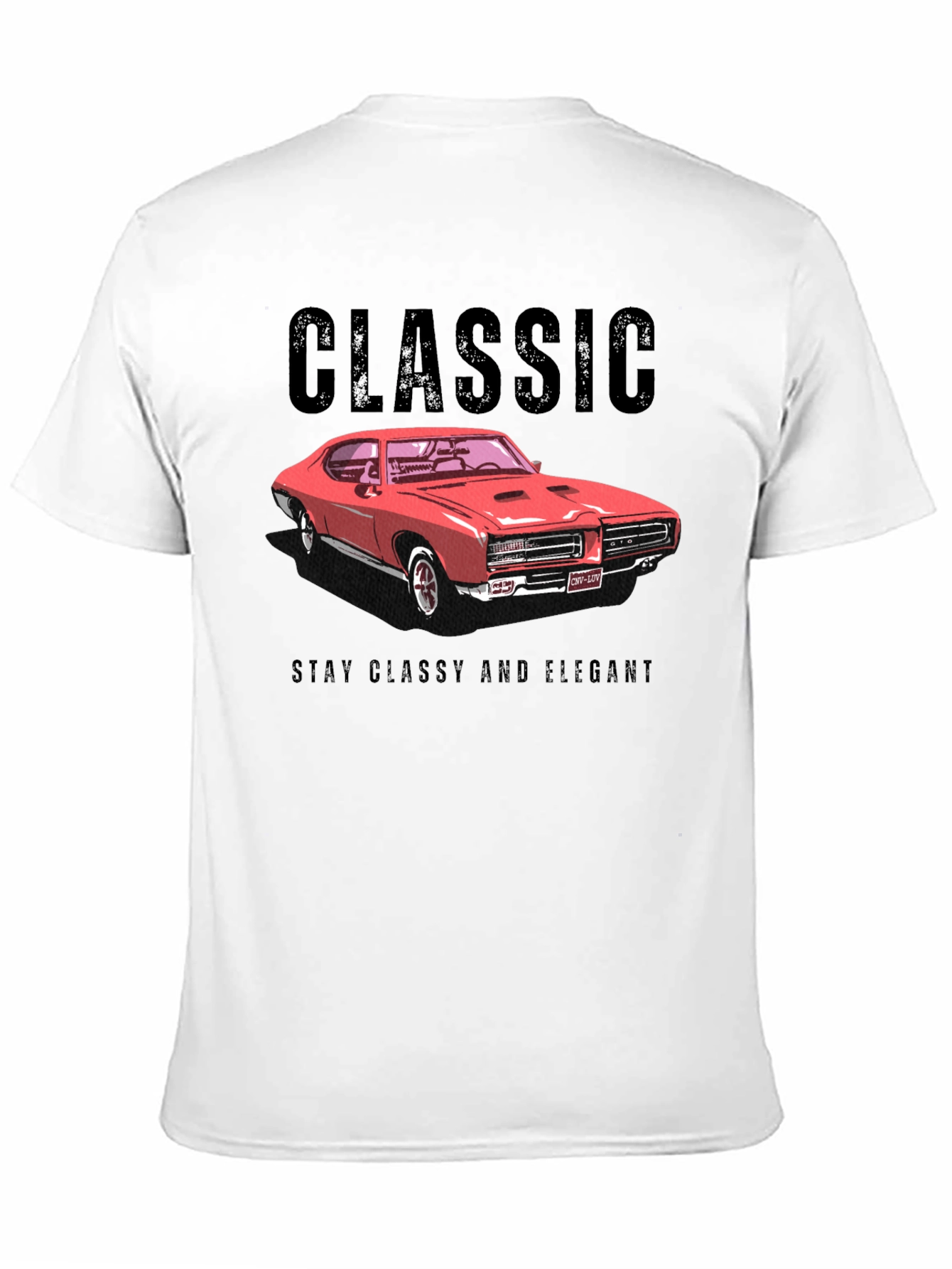 Classic Car Graphic T-Shirt - Stay Classy and Elegant