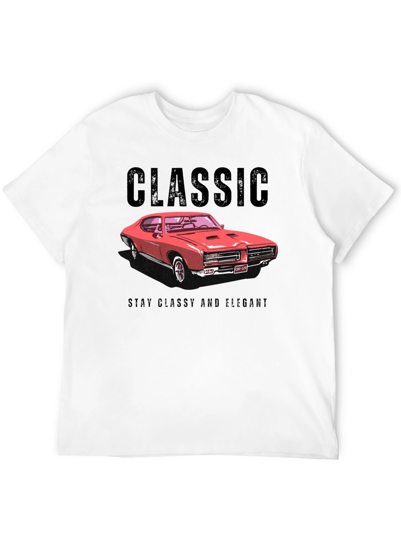 Classic Car Graphic T-Shirt - Stay Classy and Elegant