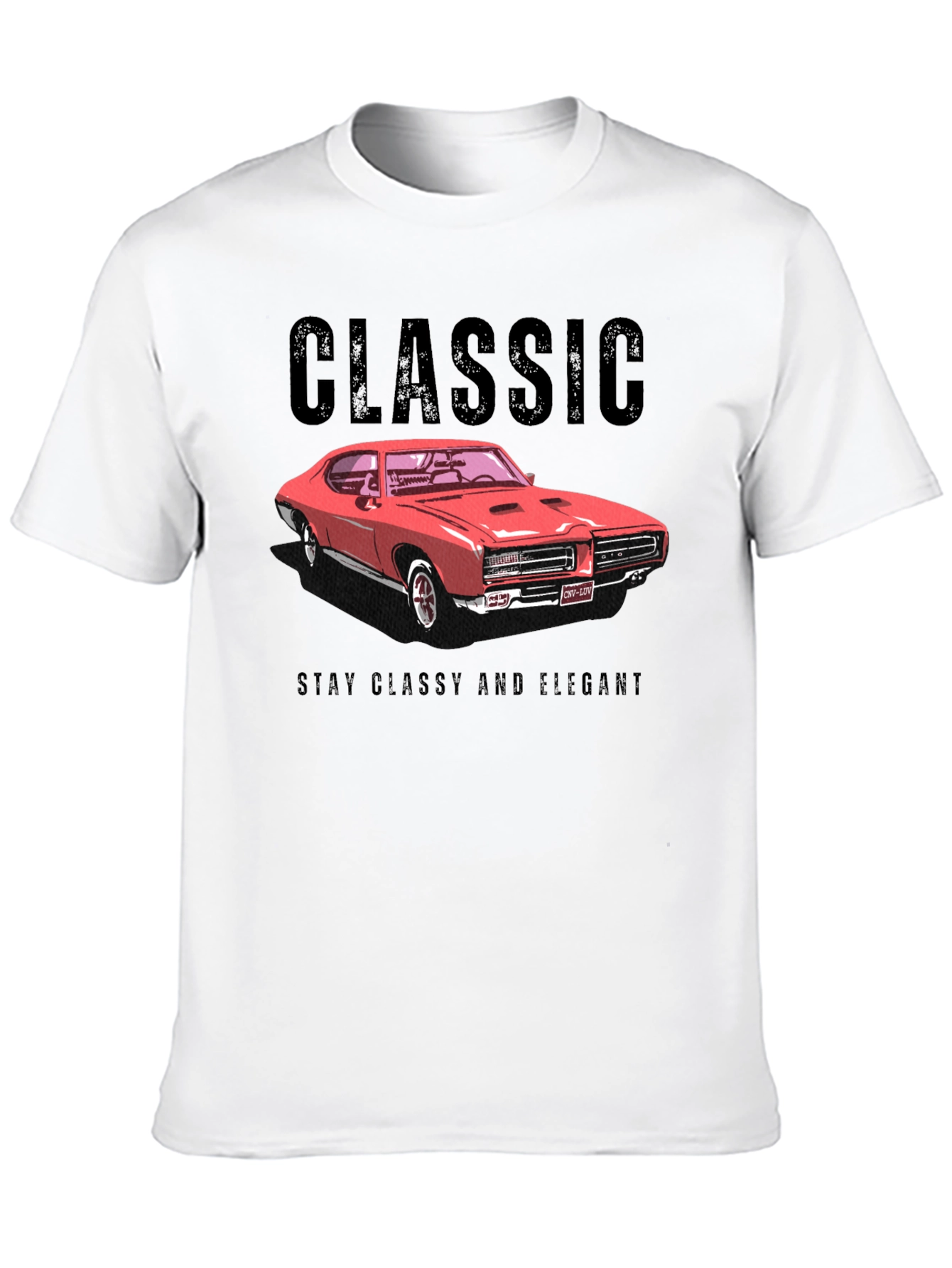 Classic Car Graphic T-Shirt - Stay Classy and Elegant