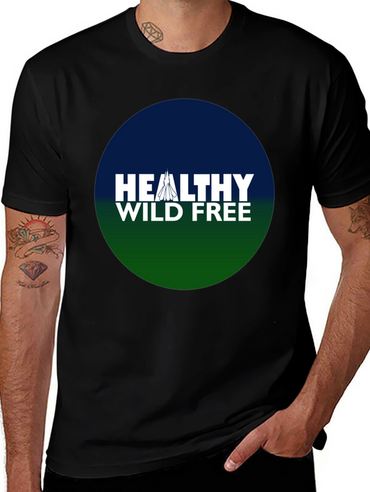 Healthy Wild Free Black Tee