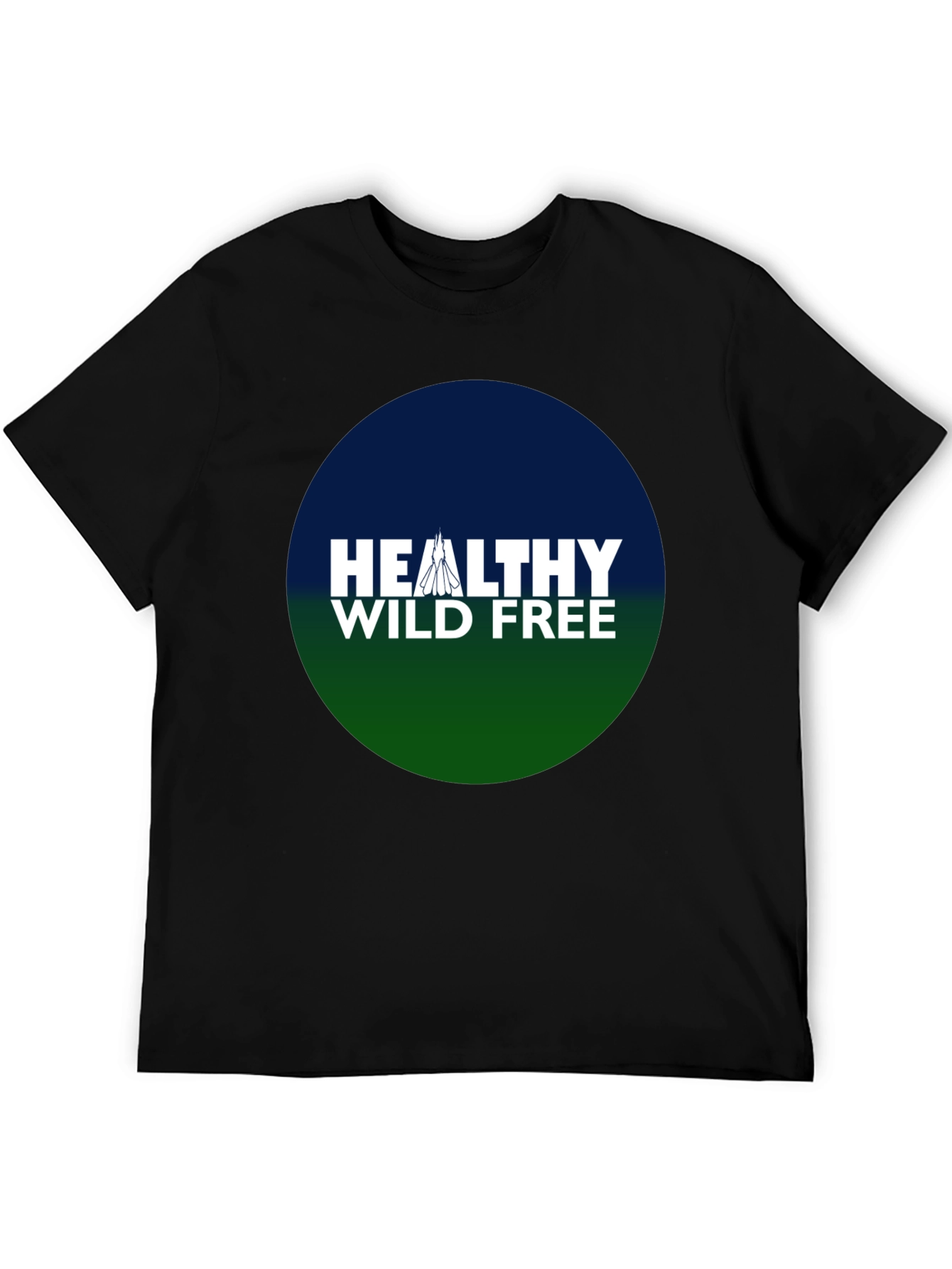 Healthy Wild Free Black Tee