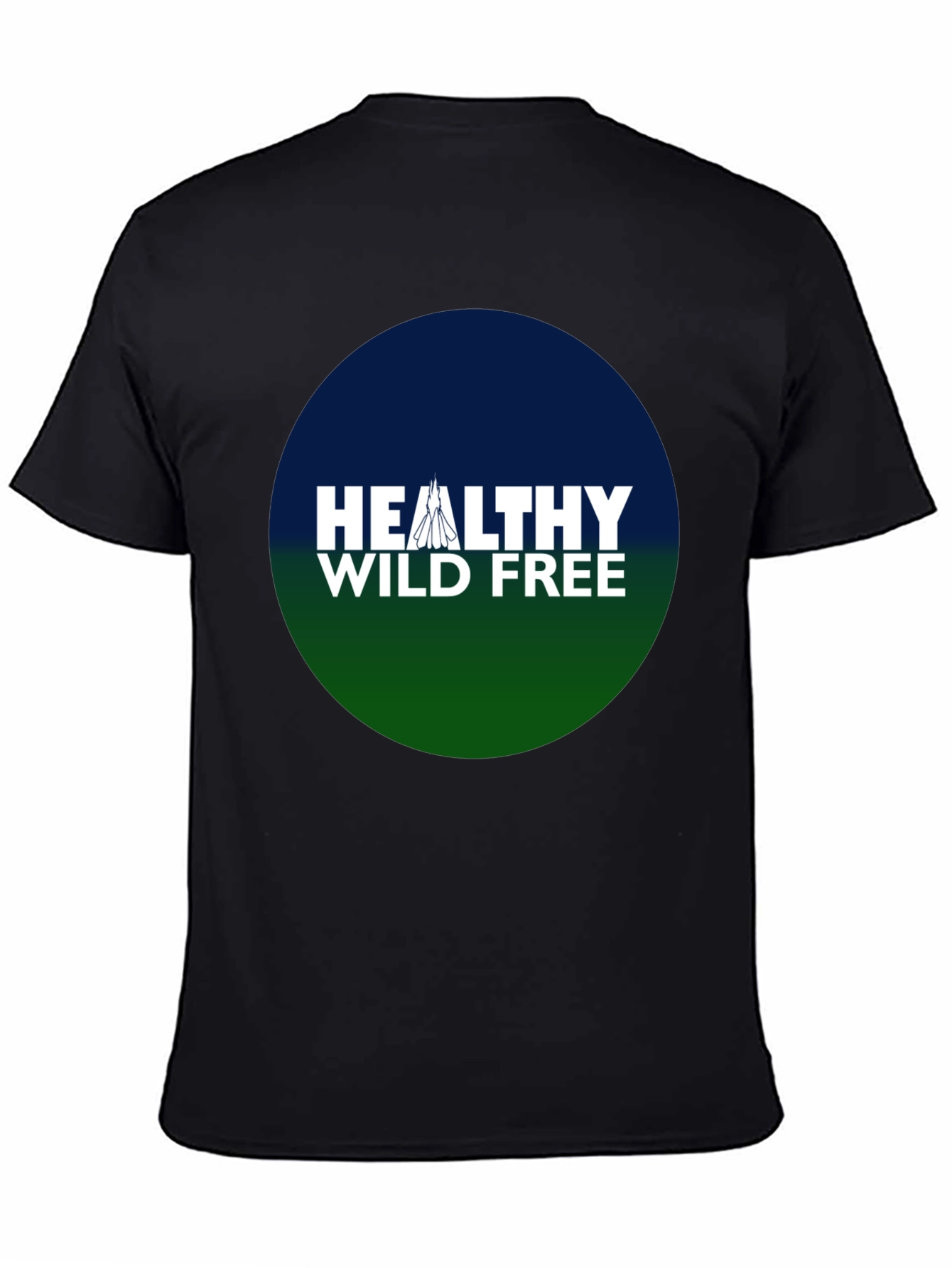 Healthy Wild Free Black Tee