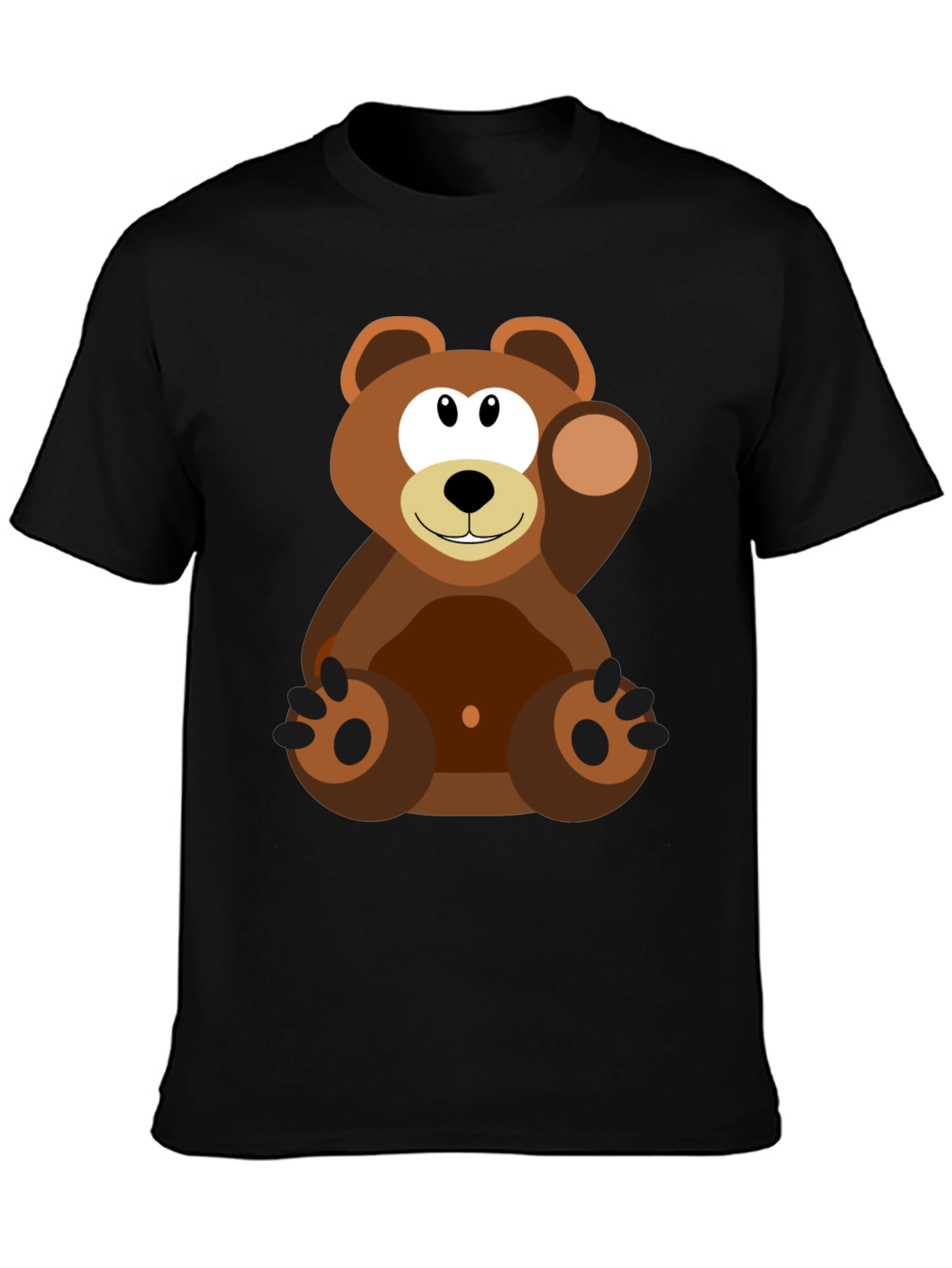 Cartoon Bear Graphic Tee - Soft Cotton Blend