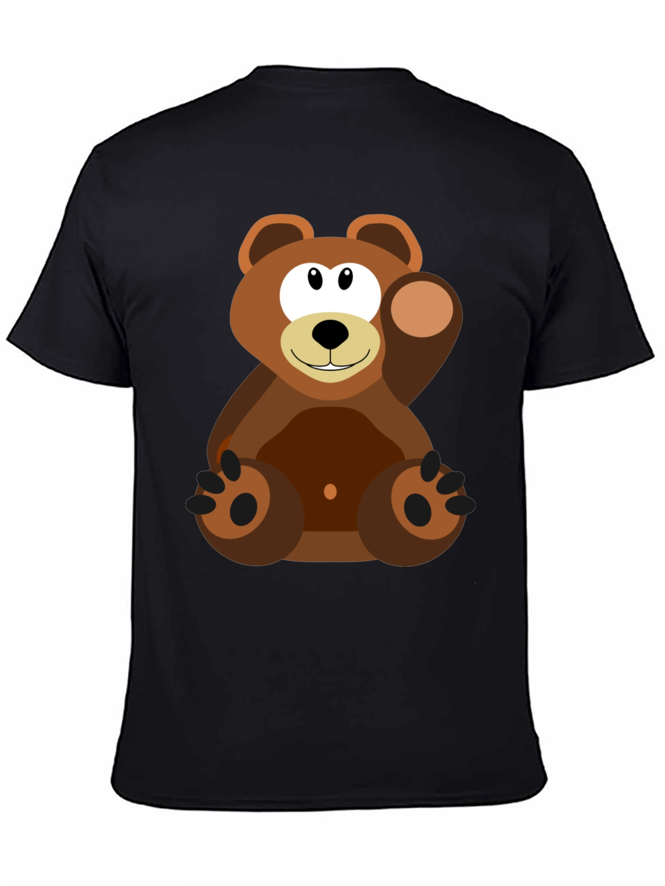 Cartoon Bear Graphic Tee - Soft Cotton Blend