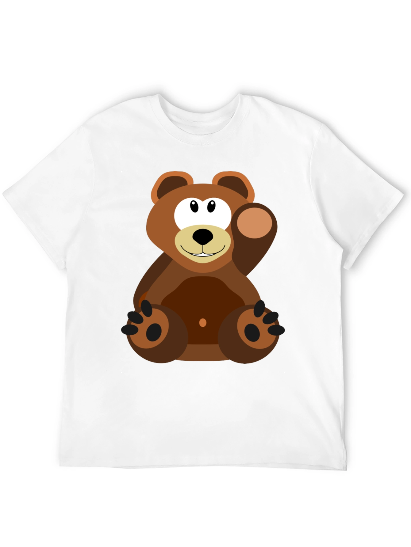 Cartoon Bear Graphic Tee - Soft Cotton Blend