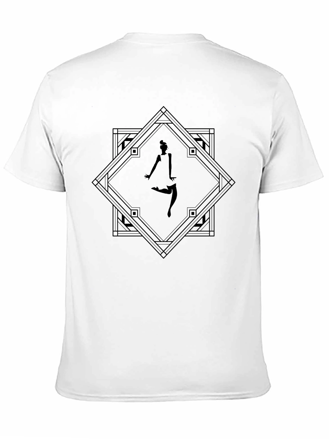 Art Deco Dancer Tee - Black Graphic T-Shirt